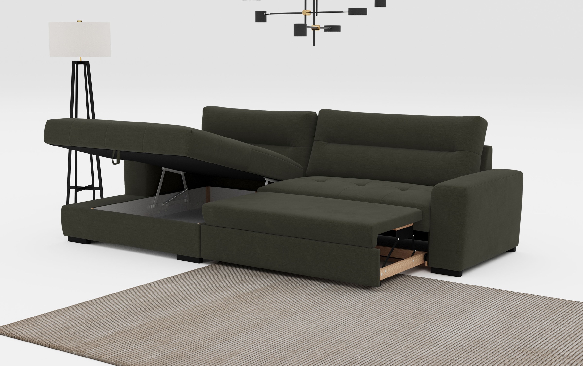 COTTA Ecksofa »Cappa L-Form«, wahlweise mit Bettfunktion & Bettkasten