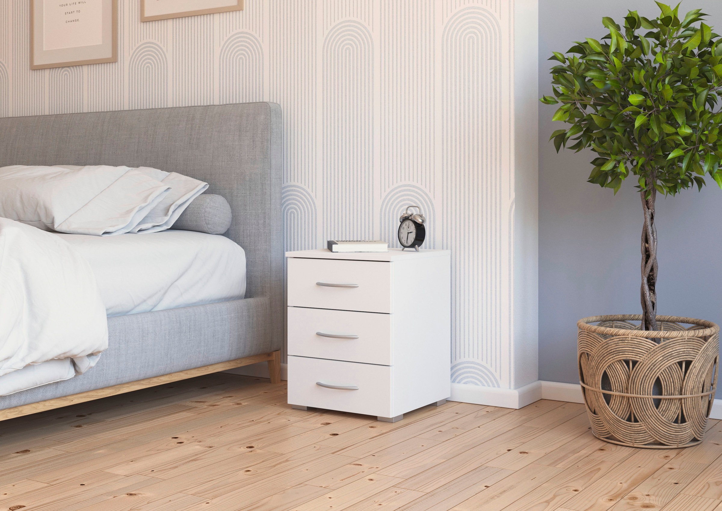 rauch Nachtkommode »Nachttisch Nachtkonsole Beistelltisch Kommode Sideboard TORRENT« mit 2 geräumigen Schubkästen, Breite 40 cm MADE IN GERMANY