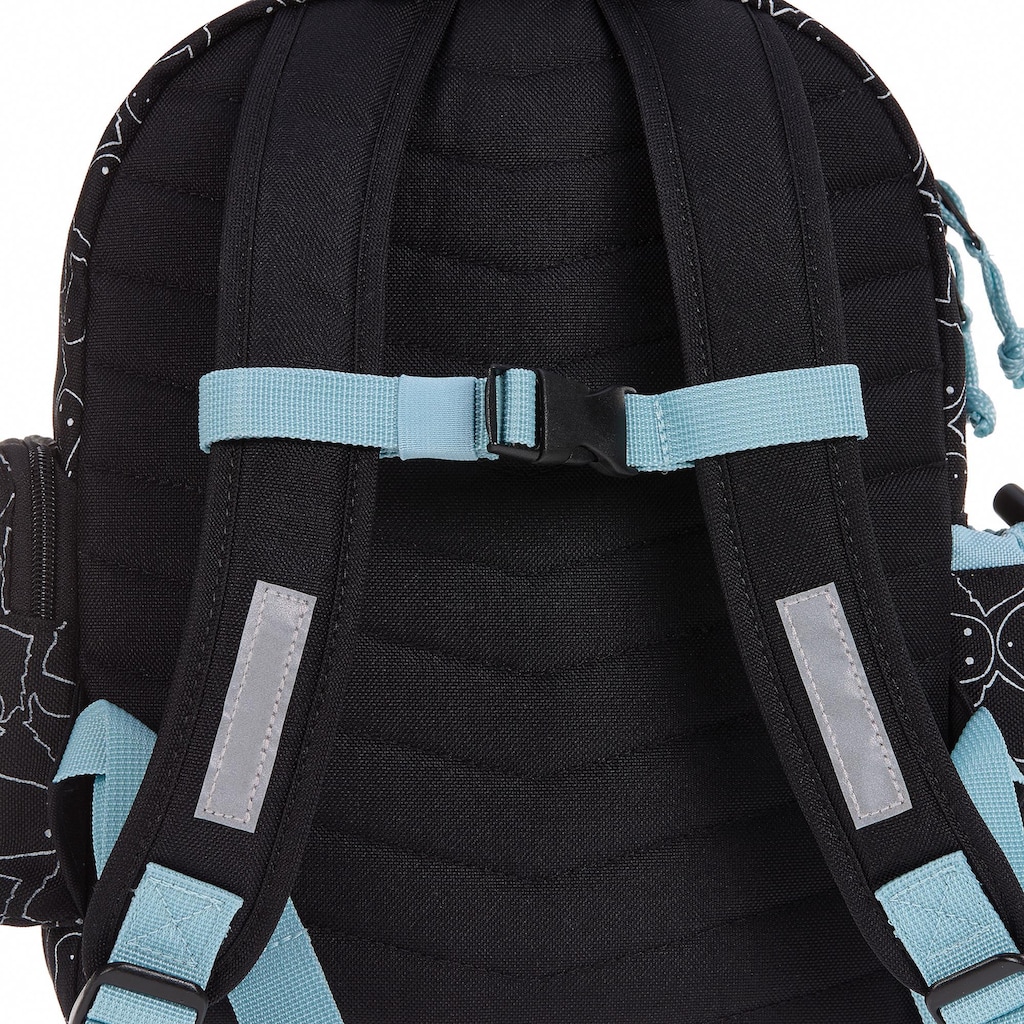 LÄSSIG Kinderrucksack »4Kids, Spooky Black, Medium Backpack«, Reflektoren