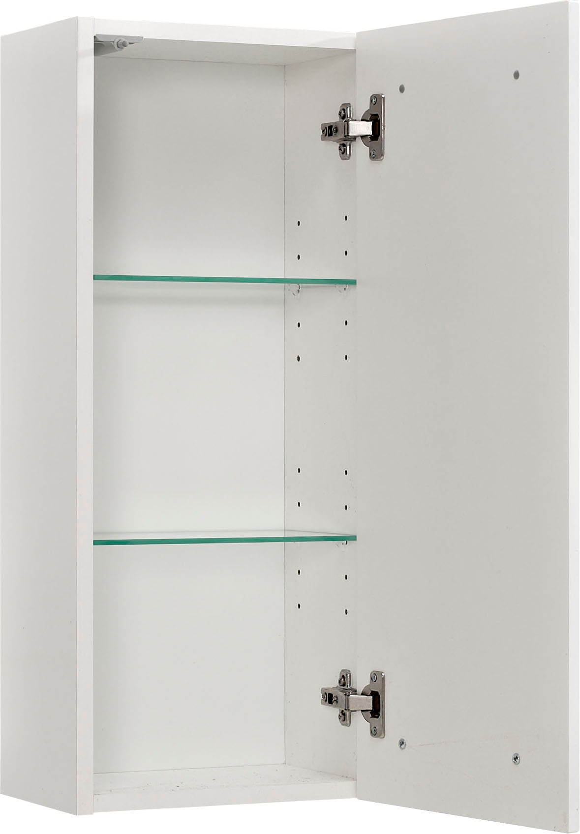 Saphir Hängeschrank »Quickset 376 Wand-Badschrank mit 1 Tür und 2 Einlegeböden« Badezimmer-Hängeschrank, 30 cm breit, inkl. Türdämpfer, Weiß Hochglanz