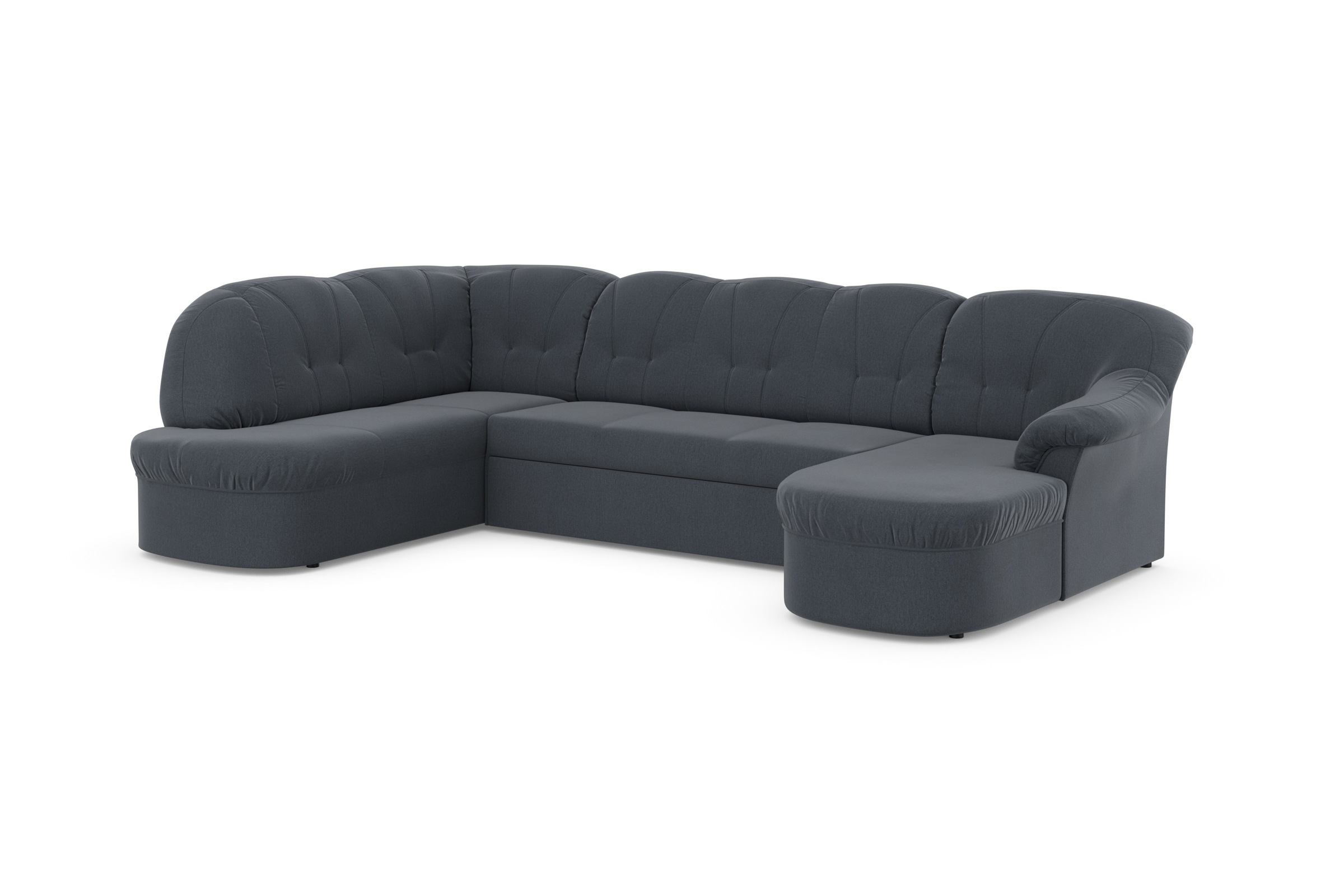 DOMO collection Wohnlandschaft »Pegnitz, zeitlos und modern, mit attraktiver Rückensteppung, U-Form«, wahlweise mit Bettfunktion