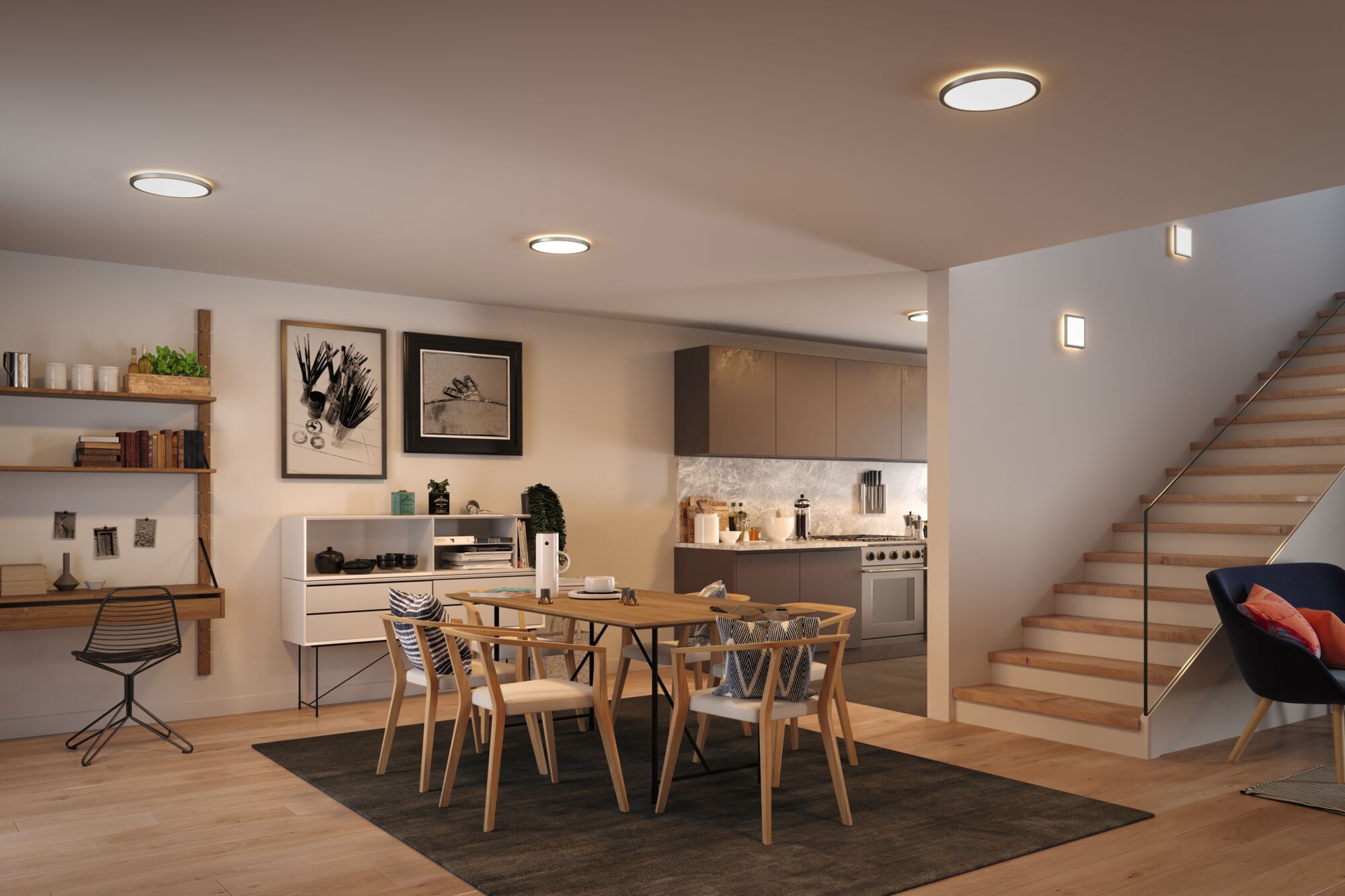 Paulmann LED Panel »Atria Shine IP44 rund 293mm 16W 1600lm 3000K« 1 Stk. Warmweiß Backlight