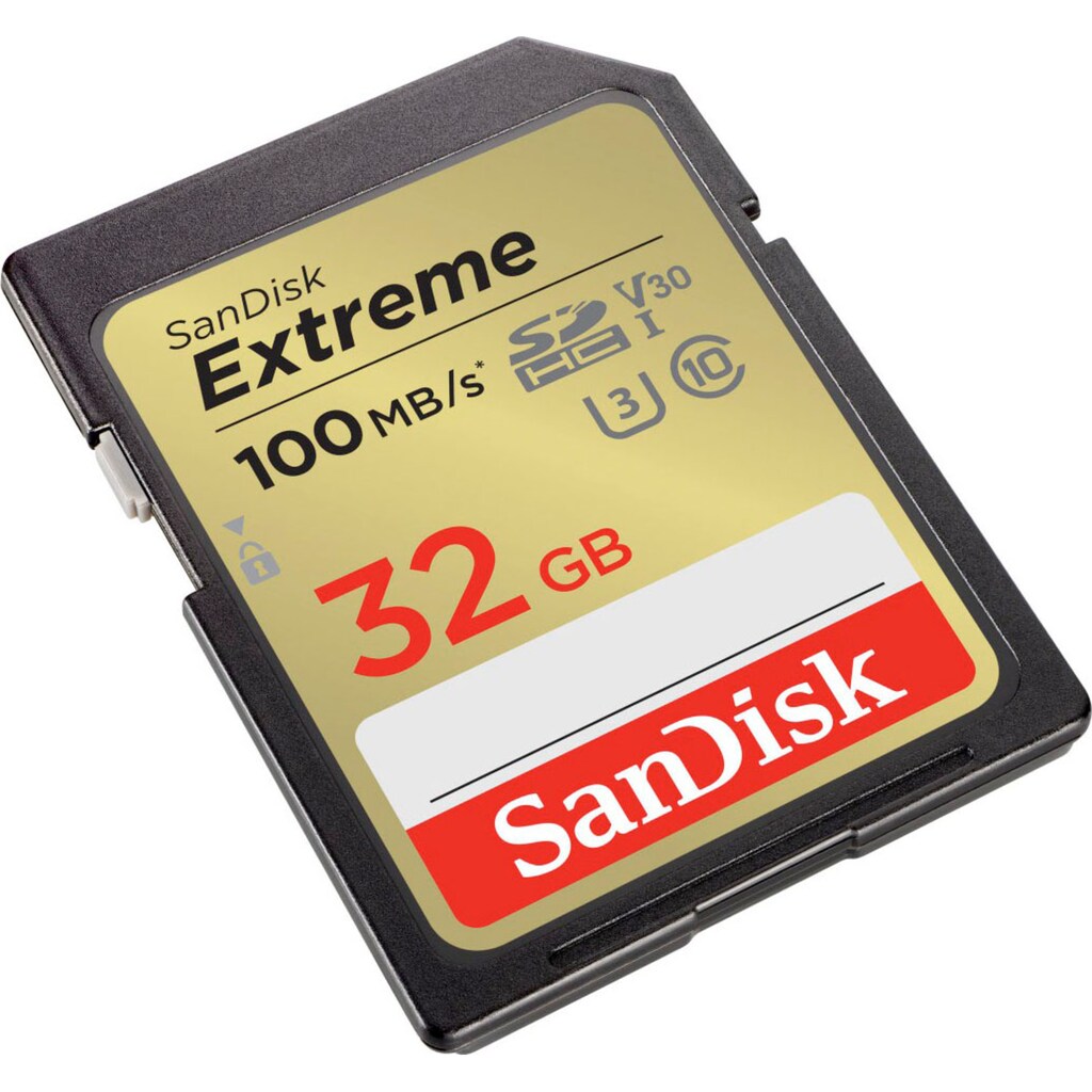 Sandisk Speicherkarte »Extreme 32GB«, (UHS Class 3 100 MB/s Lesegeschwindigkeit)