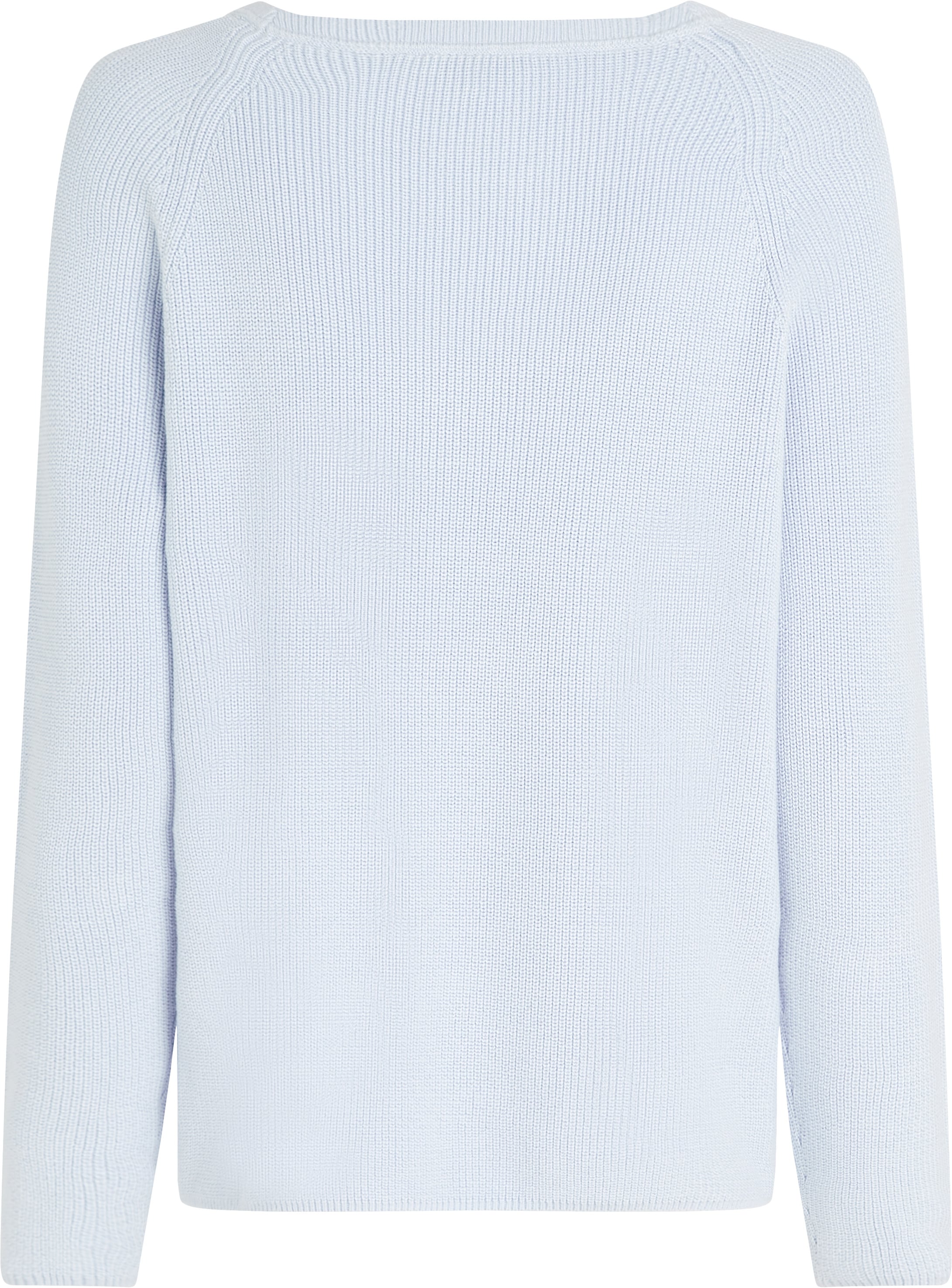 Tommy Hilfiger Strickpullover »CO CARDI FINE GG LS BOAT-NK SWT«, mit Raglanärmel, Logostickerei