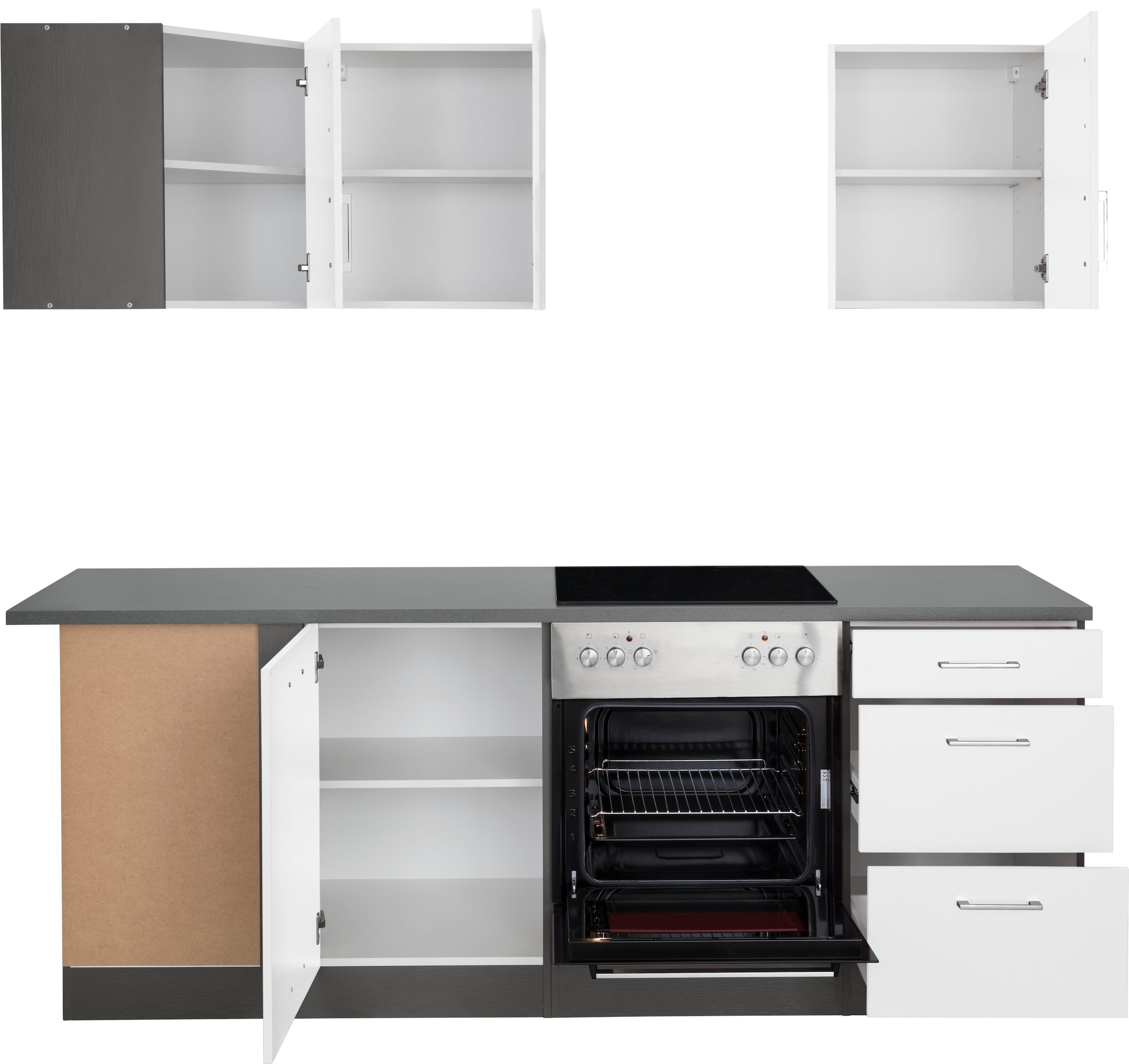 KOCHSTATION Winkelküche »KS-Paris«, ohne E-Geräte, Stellbreite 220/220 cm
