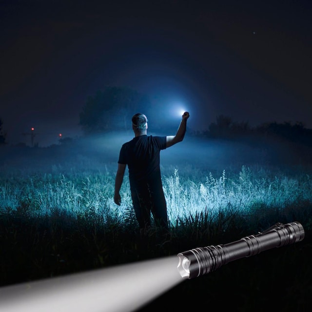 Hama LED Taschenlampe »LED Taschenlampe Outdoor mit Clip, 200 Lumen, 3  Lichtmodi« ➥ 3 Jahre XXL Garantie | UNIVERSAL