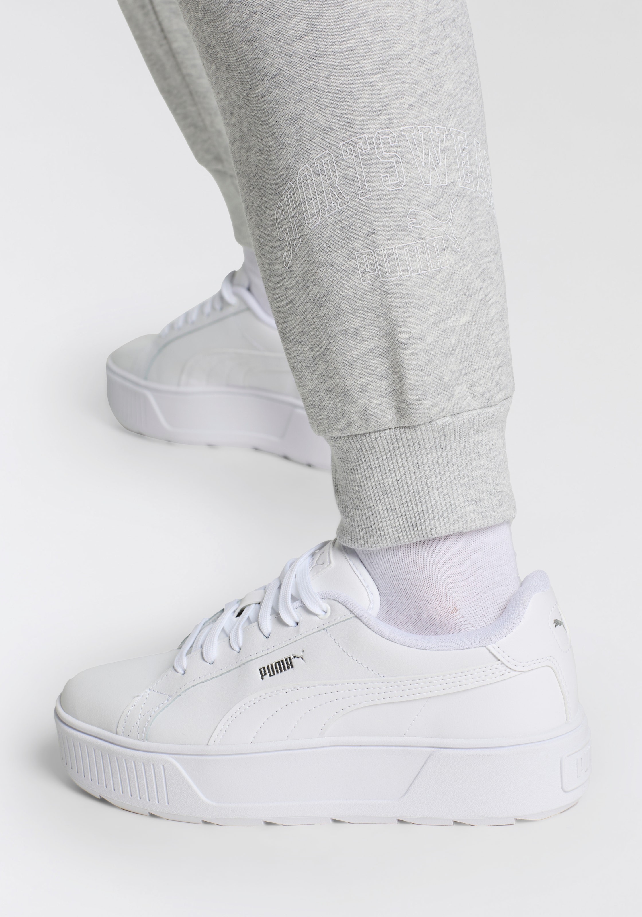 PUMA Jogginghose »ESS+ LOGO LAB PANTS FL«