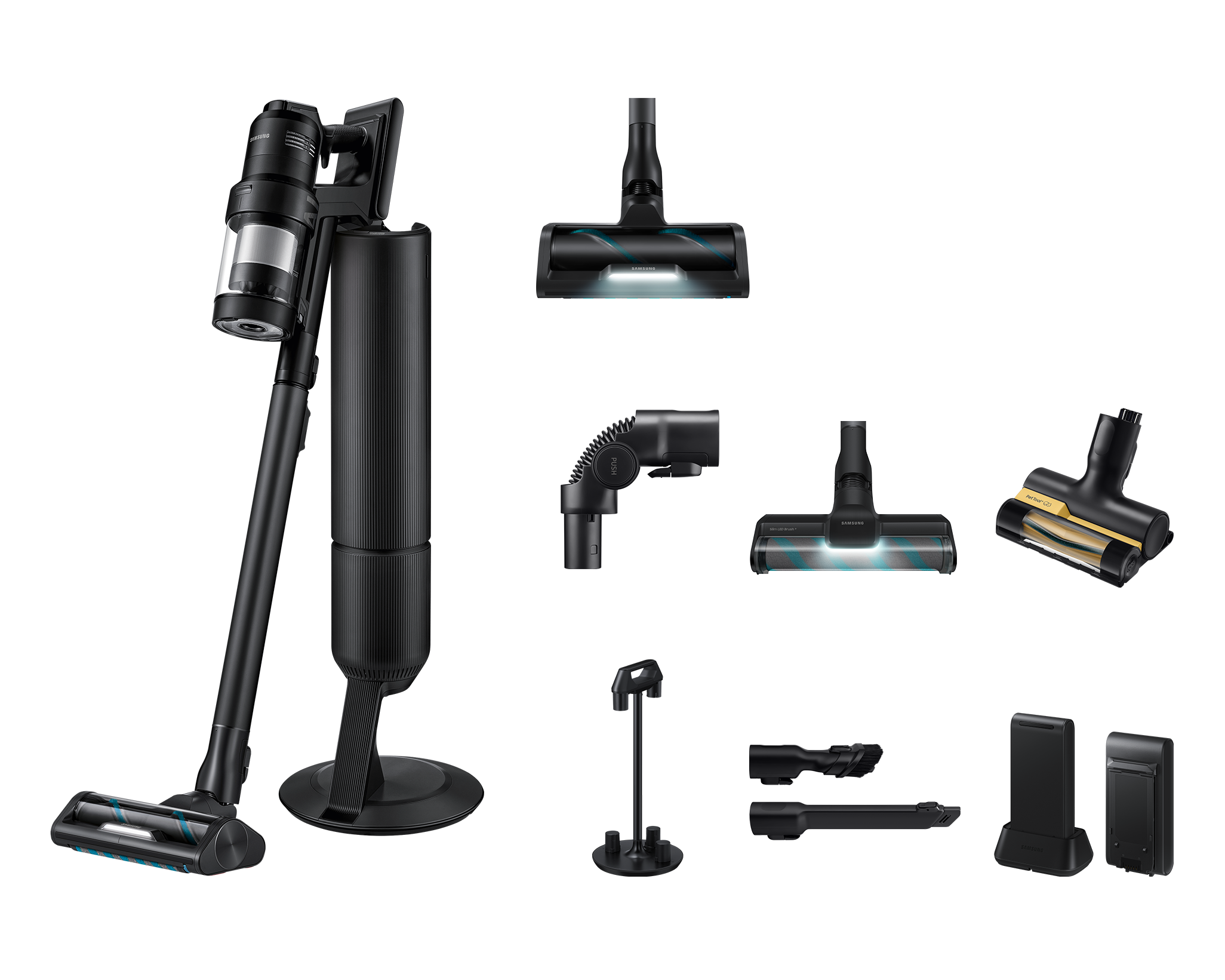 Samsung VS90F40EEK Aspirapolvere a bastone 2 in 1 Batteria Secco HEPA Sacchetto per la polvere 0,5 L Nero