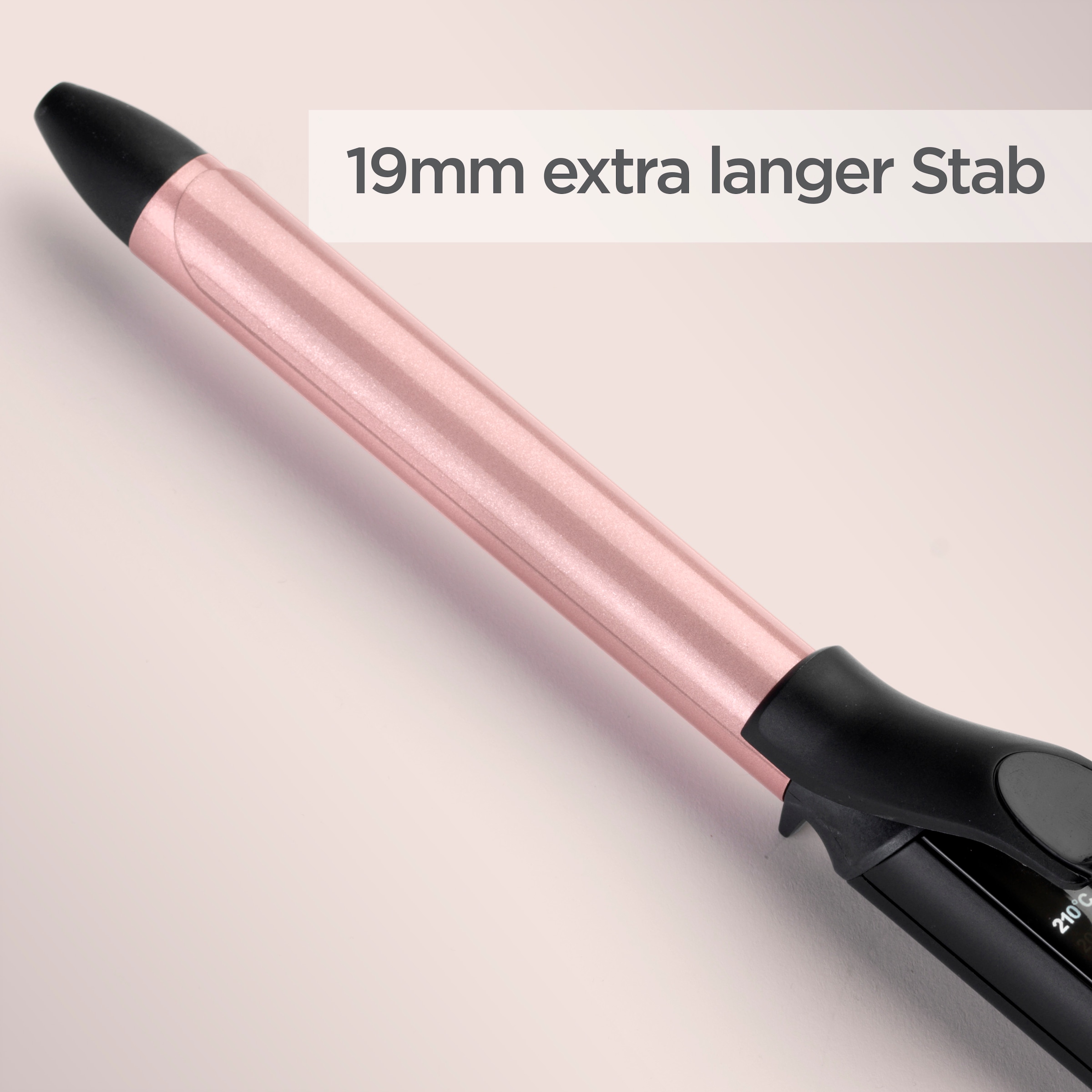 BaByliss Lockenstab »BaByliss 19 mm Lockenstab  für definierte Locken, mit Klammer, C450E« Quarz-Keramik-Beschichtung, 6 Temperaturstufen bis 210 °C
