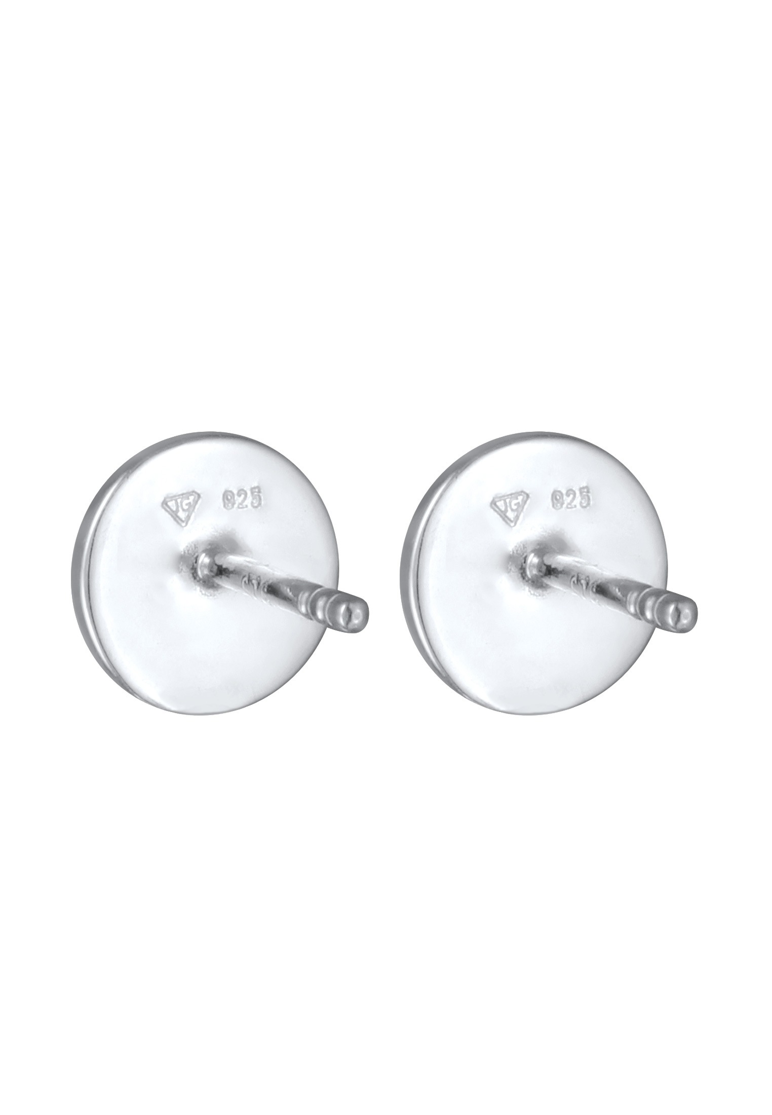Kuzzoi Paar Ohrstecker »Ohrringe Rund Anker Emaille Schwarz 925 Sterling Silber«