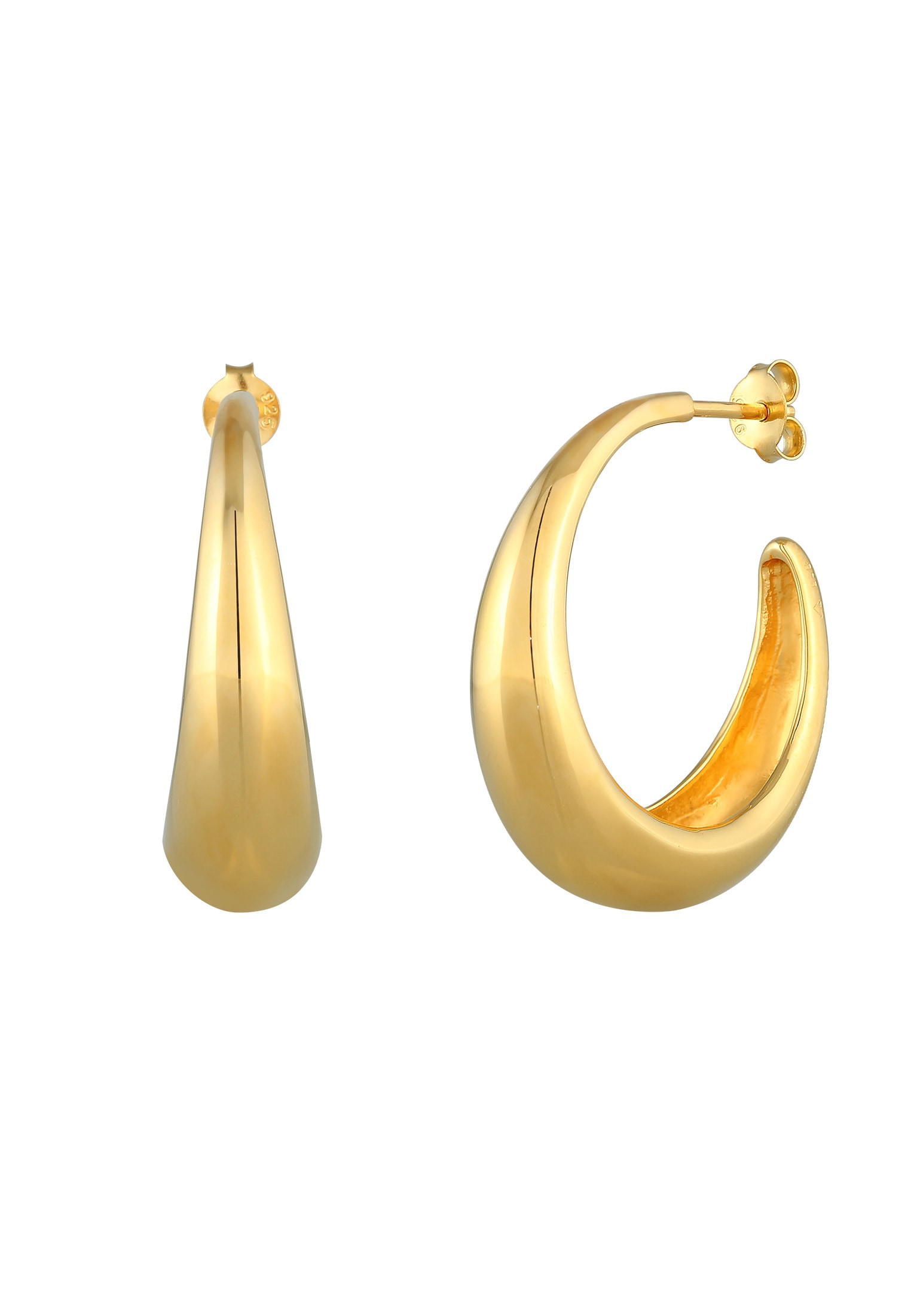 Elli Paar Creolen »Ohrringe Creolen Ohrstecker Chunky 925 Sterling Silber«