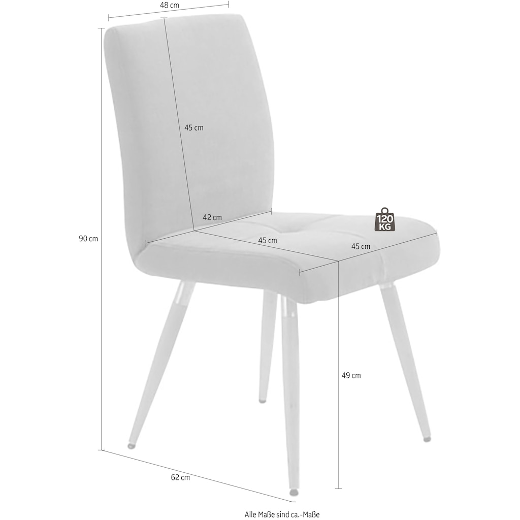 K+W Komfort & Wohnen 4-Fußstuhl »6411«, Microfaser 520