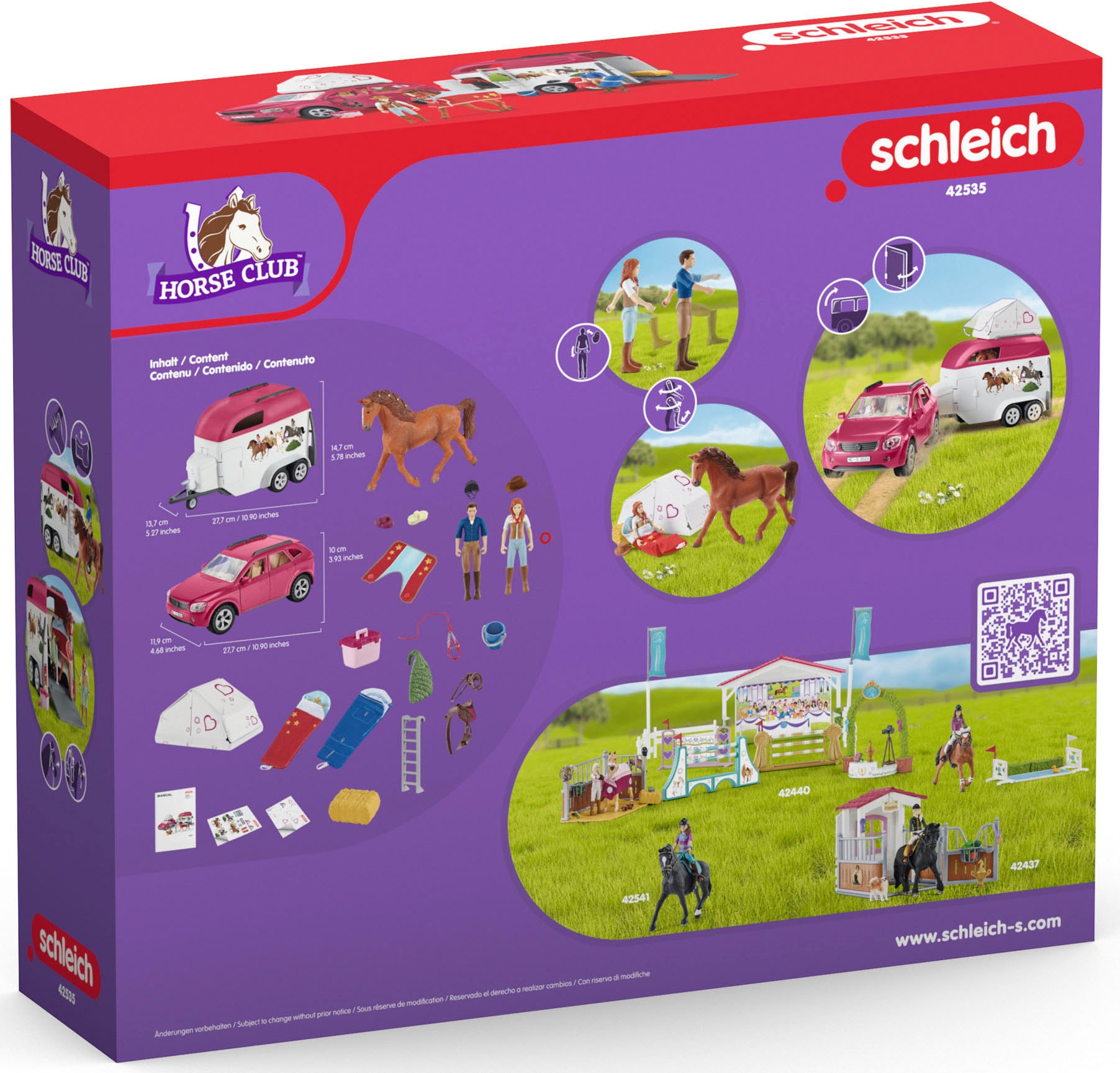 Schleich® Spielwelt »HORSE CLUB, Abenteuer mit Auto und Pferdeanhänger (42535)« Made in Europe