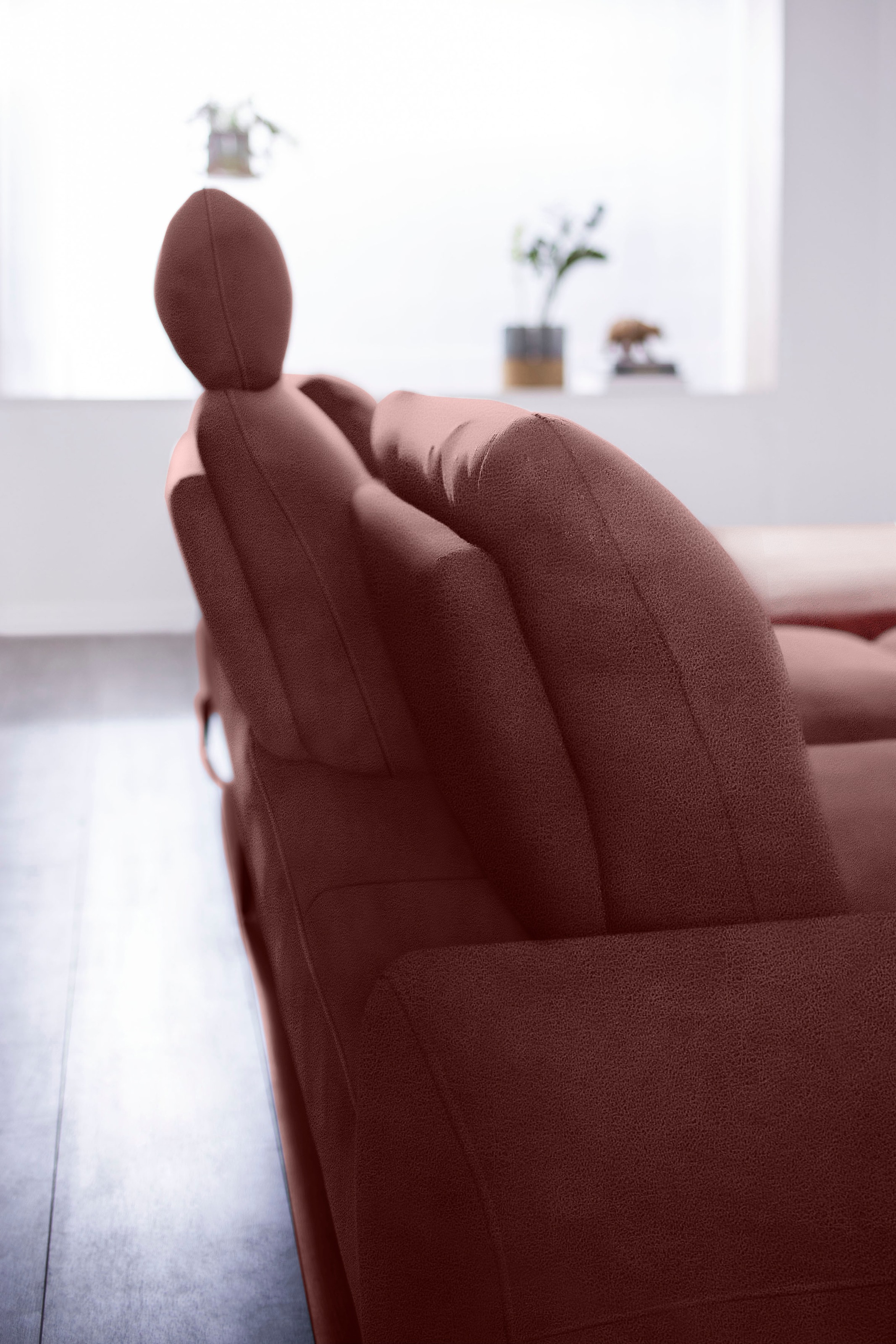 W.SCHILLIG Ecksofa »valentinoo, Designsofa, bequem, elegant und zeitlos, L-Form«, (Set), inklusive Hocker, mit Sitztiefenverstellung, Breite 299 cm