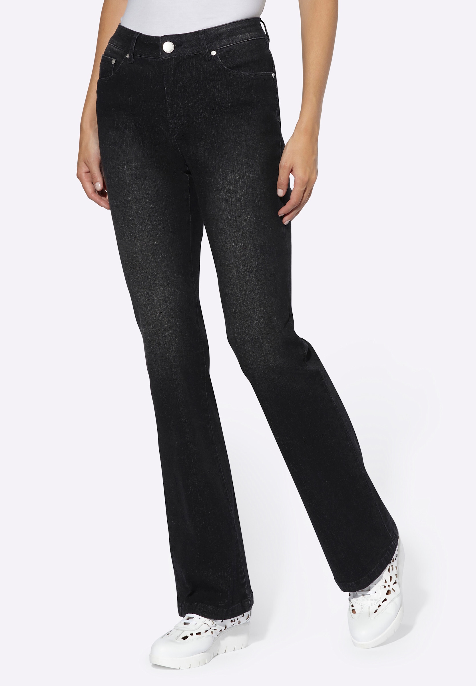 heine Bequeme Jeans »Bauchweg-Jeans Bootcut-Jeans mit Bauchweg-Effekt«
