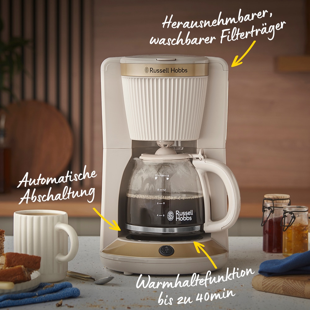 RUSSELL HOBBS Filterkaffeemaschine »Stone 26781-56« 1,25 l Kaffeekanne Warmhaltefunktion, WhilTech-Brühtechnologie