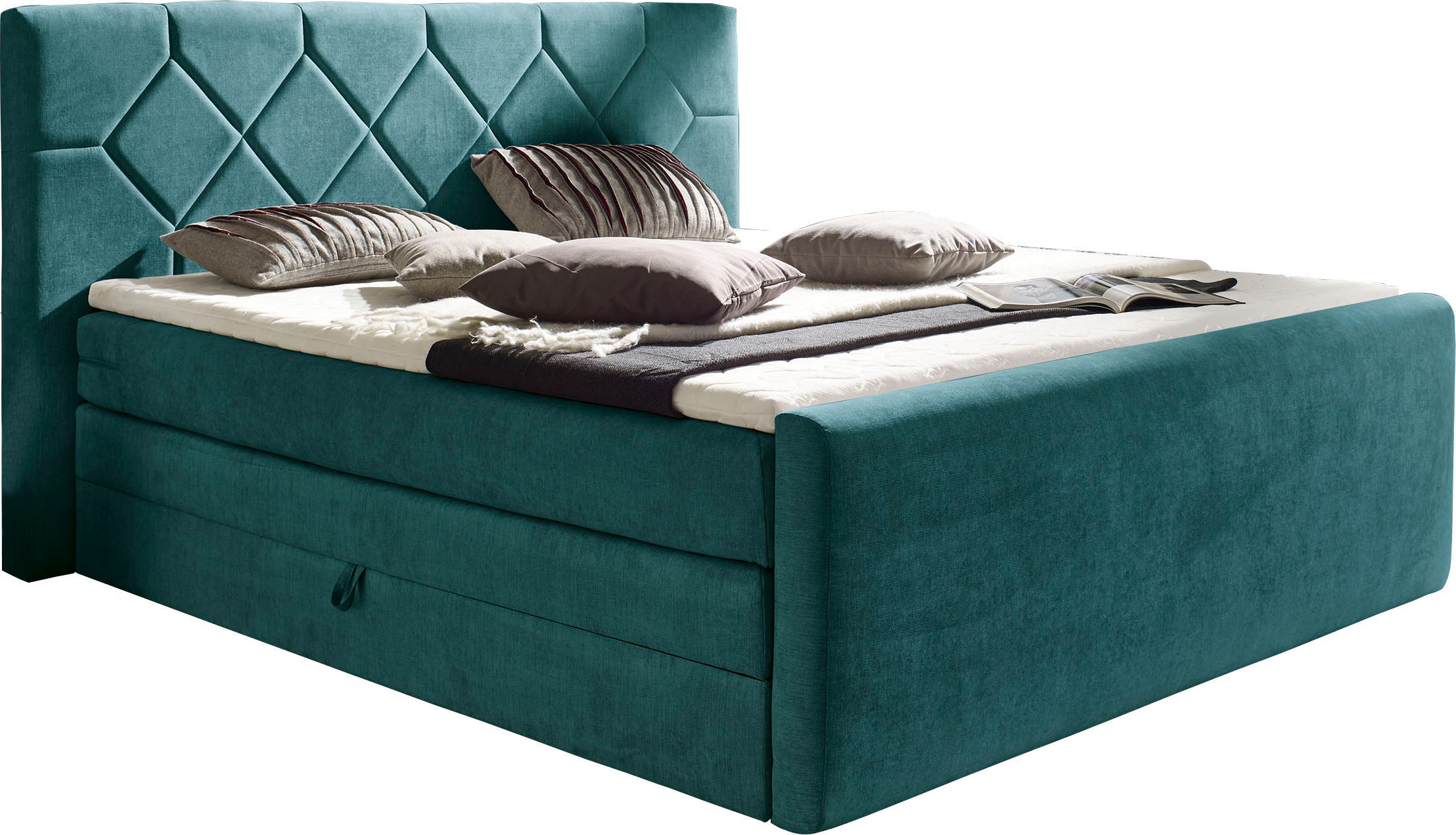 Places of Style Boxspringbett »Atlanta«, inklusive Topper und Bettkasten
