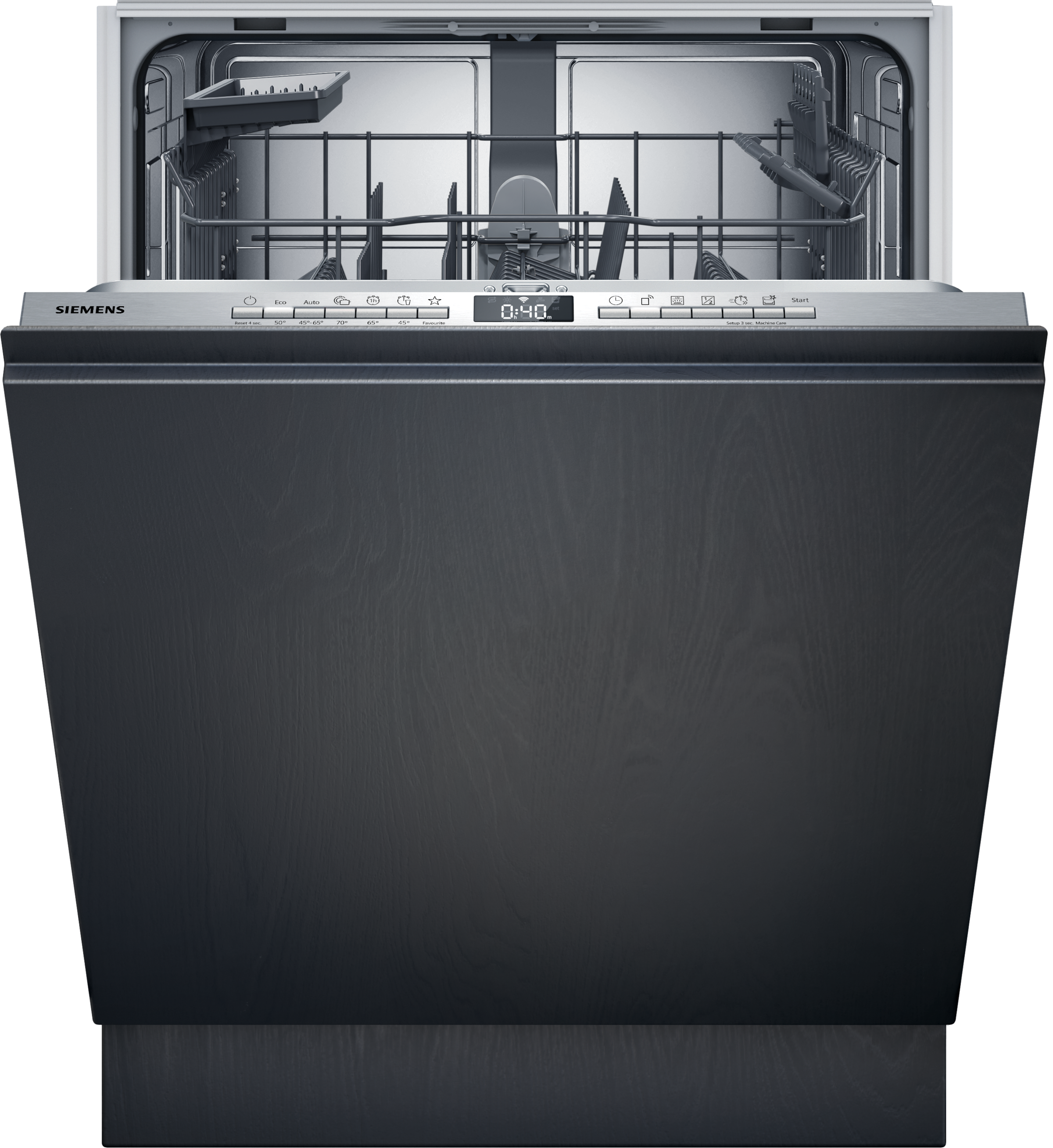 SIEMENS vollintegrierbarer Geschirrspüler iQ300 »SN63HX16TE«, 13 Maßgedecke, aquaStop® Garantie & Programmstatus-Projektion auf dem Boden