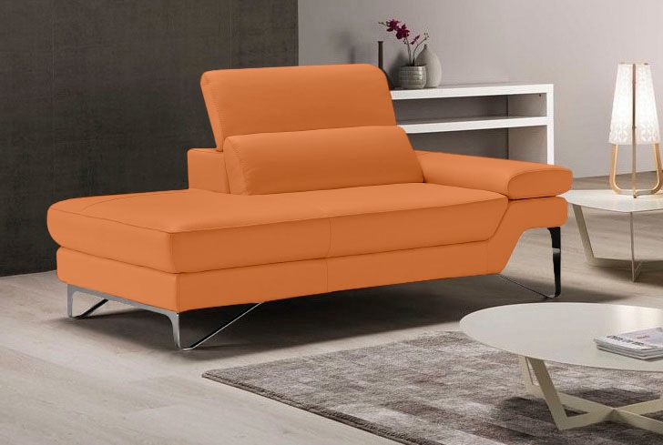 Egoitaliano Ottomane »Princess, elegantes Designsofa mit erstklassigem Sitzkomfort,«, inkl. verstellbarem Kopfteil und edle Designmetallfüße
