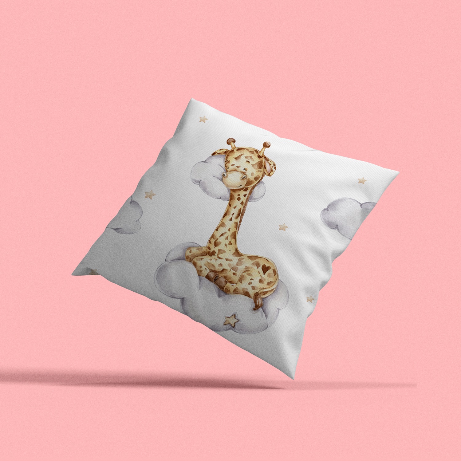 queence Dekokissen »Schlafende Giraffe«, Kissenhülle mit HD Premium Druck, geruchsneutral, 40x40cm