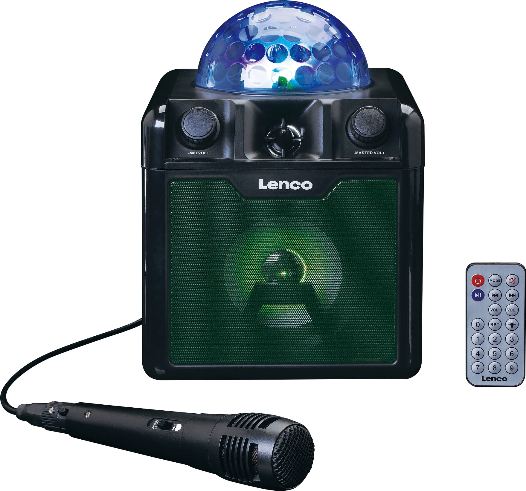 Lenco 3 | Party-Lautsprecher (1 - Karaoke mit und UNIVERSAL Lautsprecher XXL Mikrofon«, »BTC-055BK St.) ➥ Jahre Garantie Bluetooth