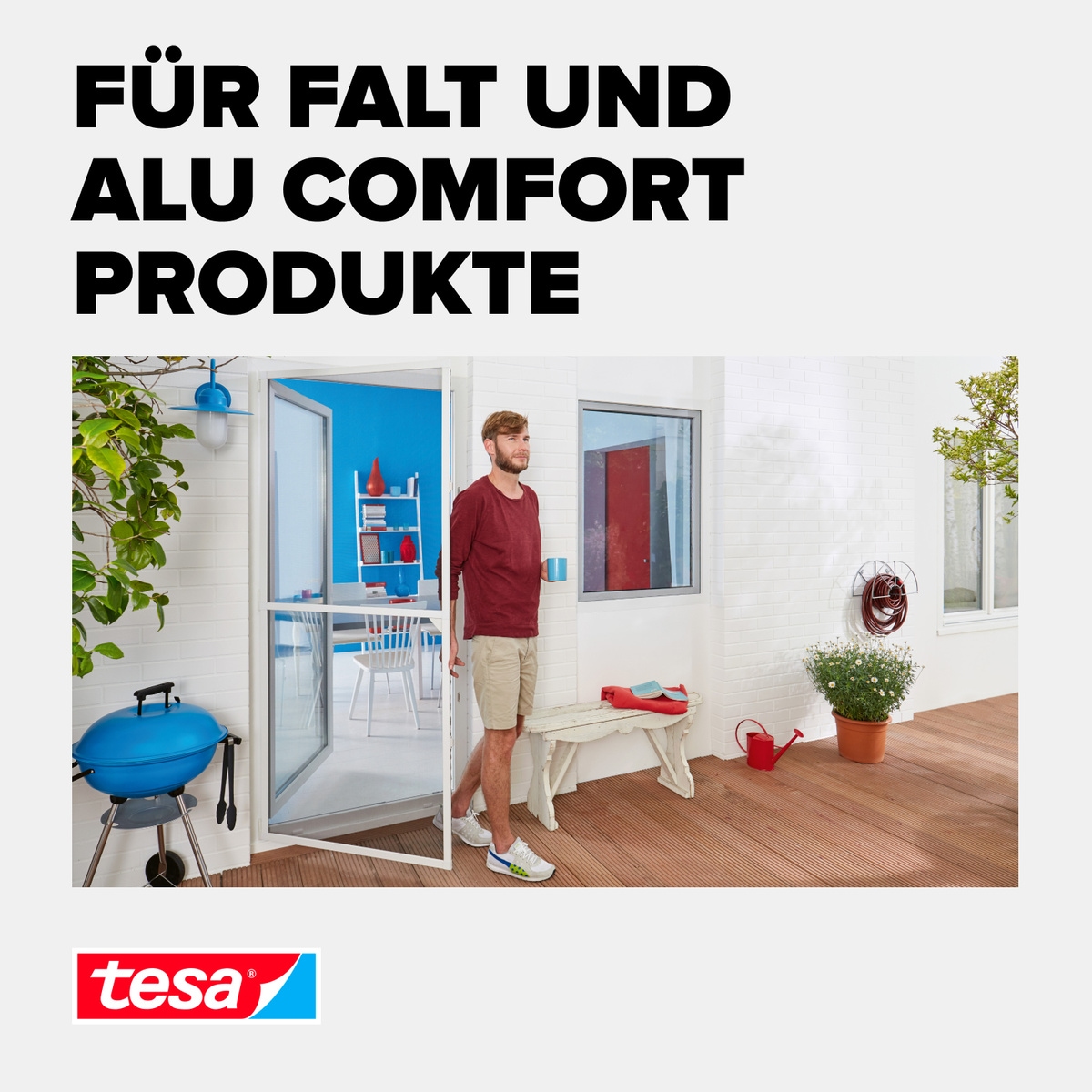 tesa Fliegengitter-Gewebe »Insect Stop Fliegengitter Ersatzrolle Fiberglas-Gewebe - 1.2 m x 2.5 m«, Mückennetz Fenster & Tür - Ersatz-Rolle