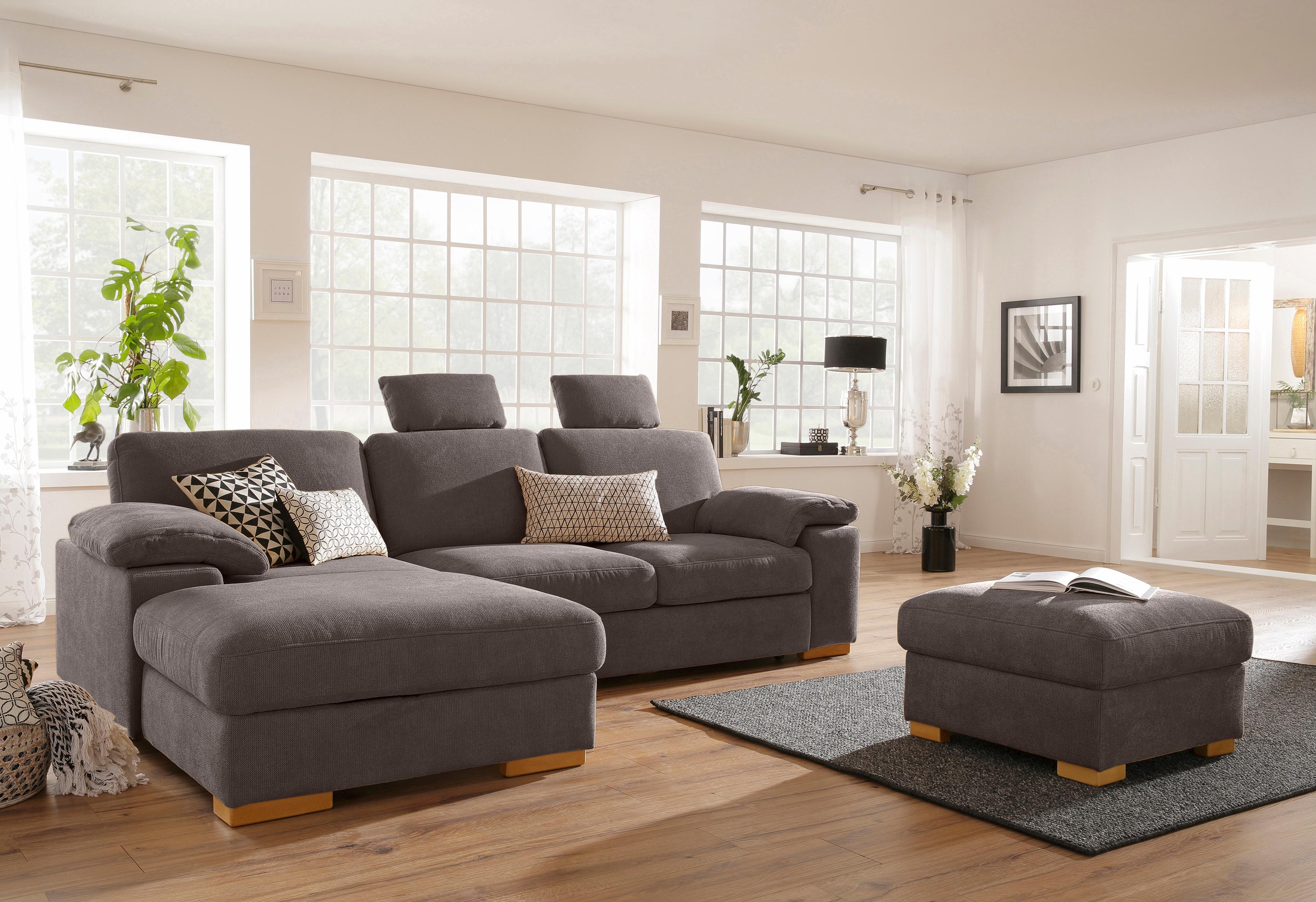 OTTO home Ecksofa "Ventura L-Form" wahlweise mit Schlaffunktion und Schlaffunktion/Bettkasten