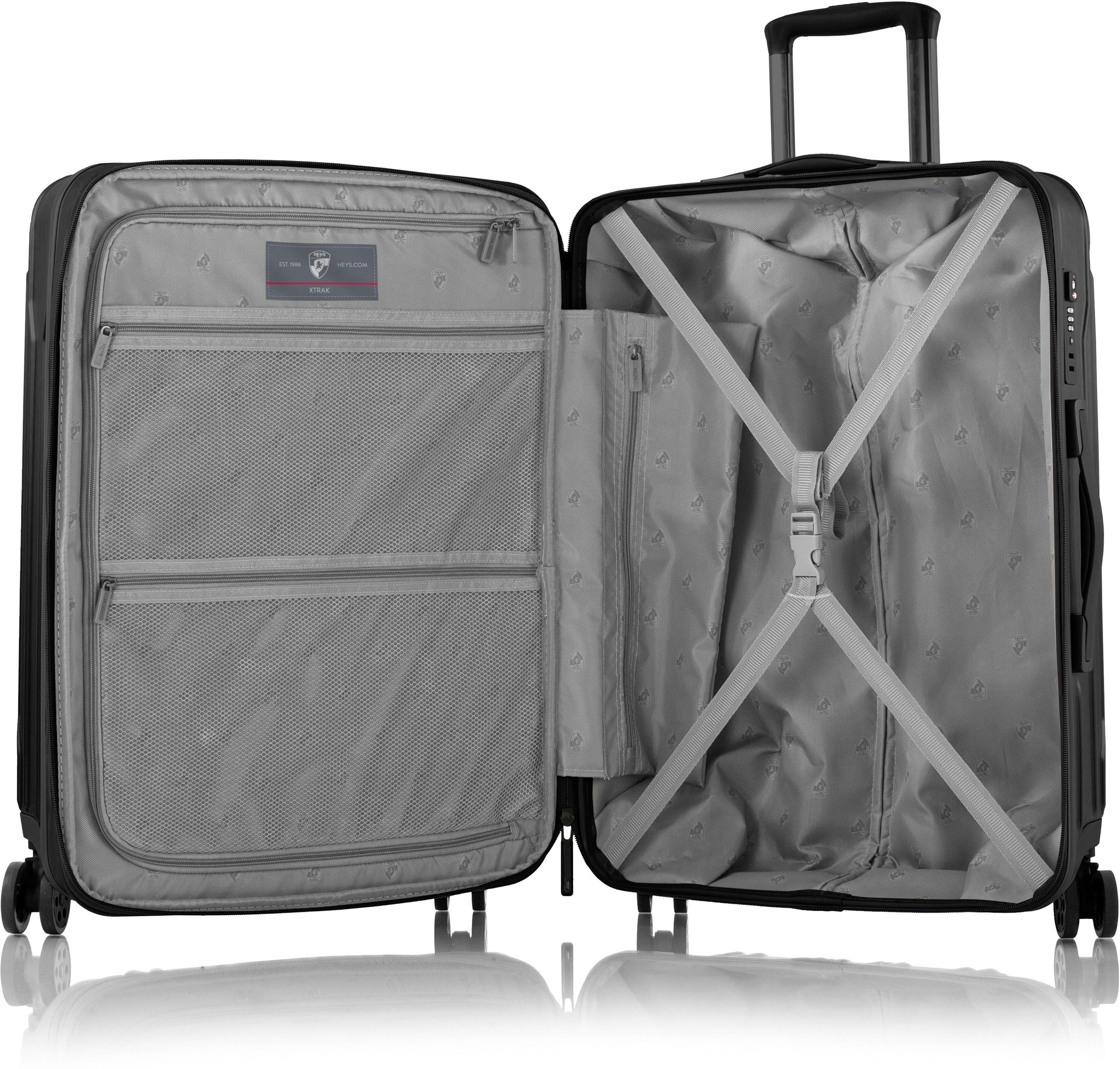 Heys Hartschalen-Trolley »Xtrak, in verschiedenen Farben und Größen«, 4 Rollen, Heys x Joachim Llambi Handgepäck-Koffer TSA Schloss Volumenerweiterung