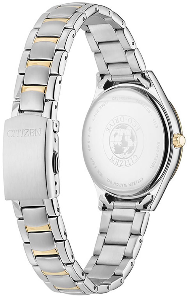 Citizen Solaruhr, Armbanduhr, Damenuhr, Edelstahlarmband, Datum