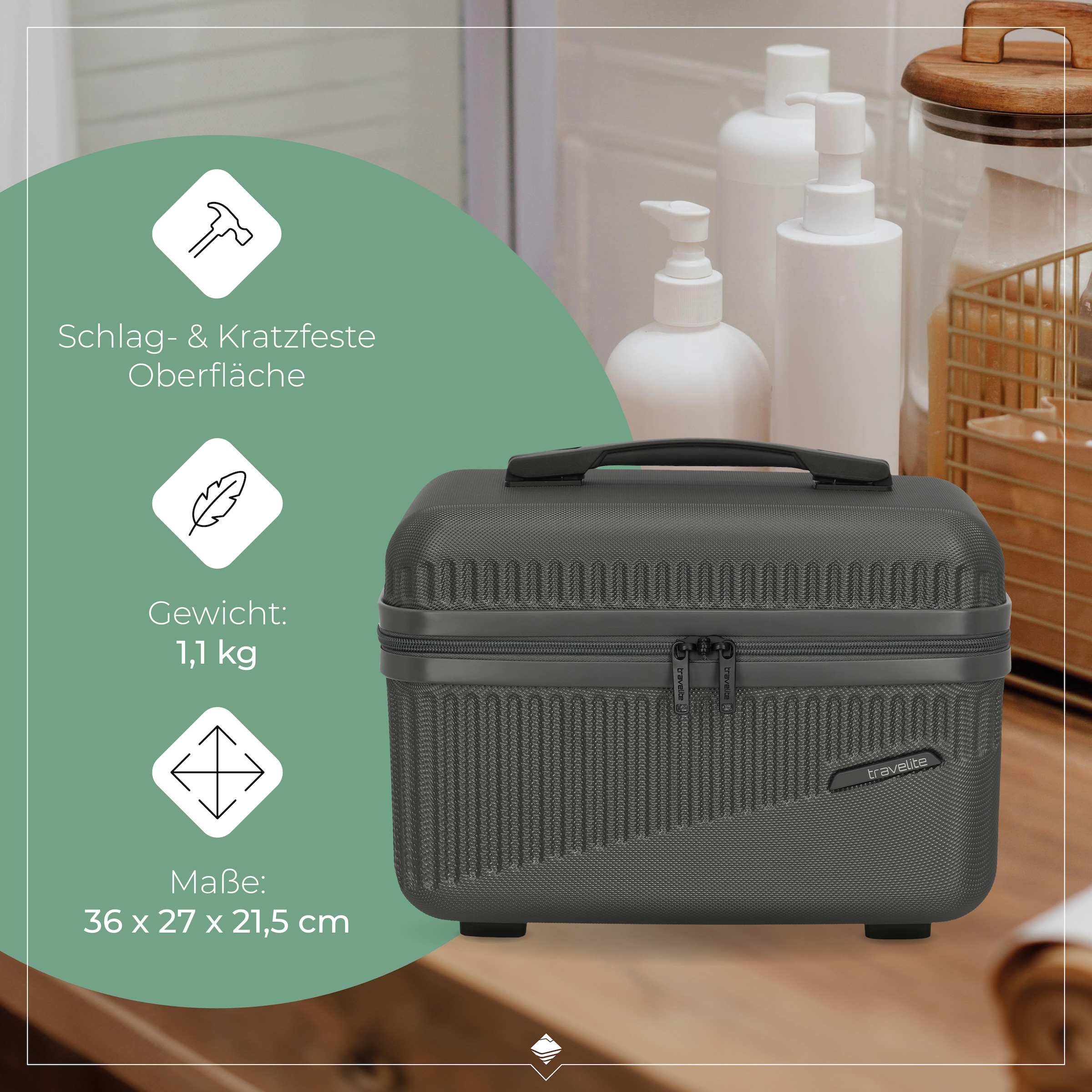 travelite Beautycase »BALI Kosmetikkoffer« mit Aufsteckfunktion und Organizer – ideal für Reise und Alltag