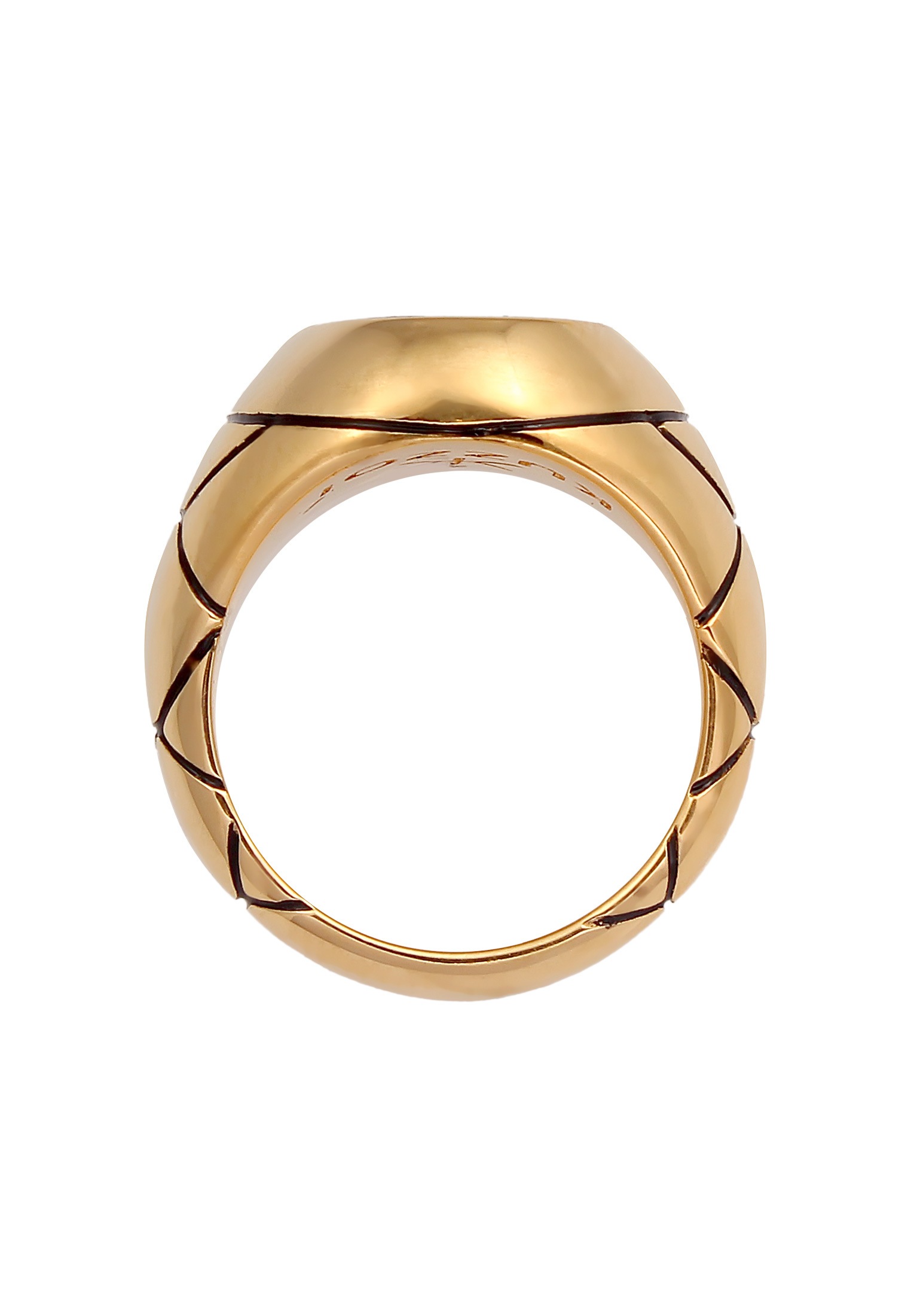 Kuzzoi Siegelring »Ring Herren Siegelring Oval Emaille 925er Silber«