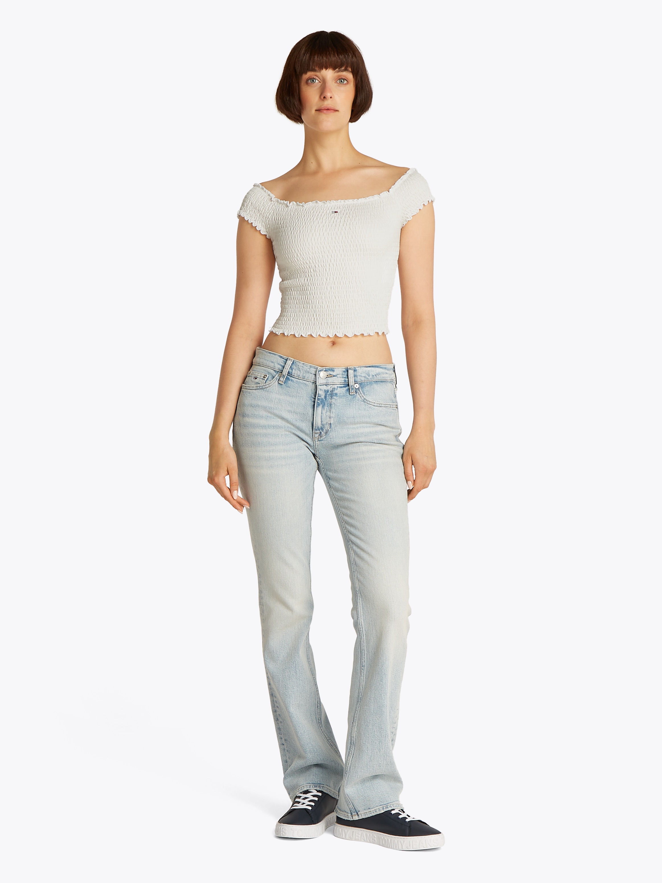 Tommy Jeans Smoktop »TJW CRP SMOCK TOP«, in Smok-Optik