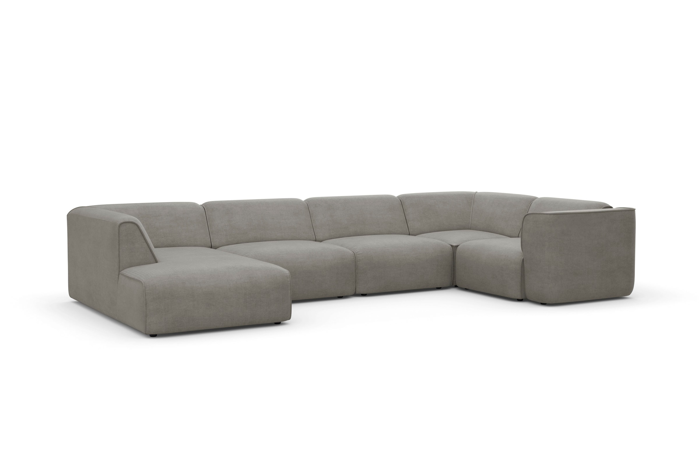 RAUM.ID Wohnlandschaft »Merid U-Form, jederzeit durch Module erweiterbar, B/T/H: 367/206/70 cm«, als Modul oder separat verwendbar, für individuelle Zusammenstellung