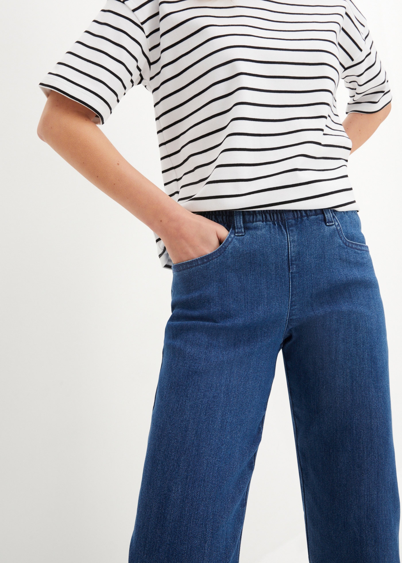 bonprix Stretch-Hose  mit elastischem Gummibund, Regular Fit, schmale Beinform