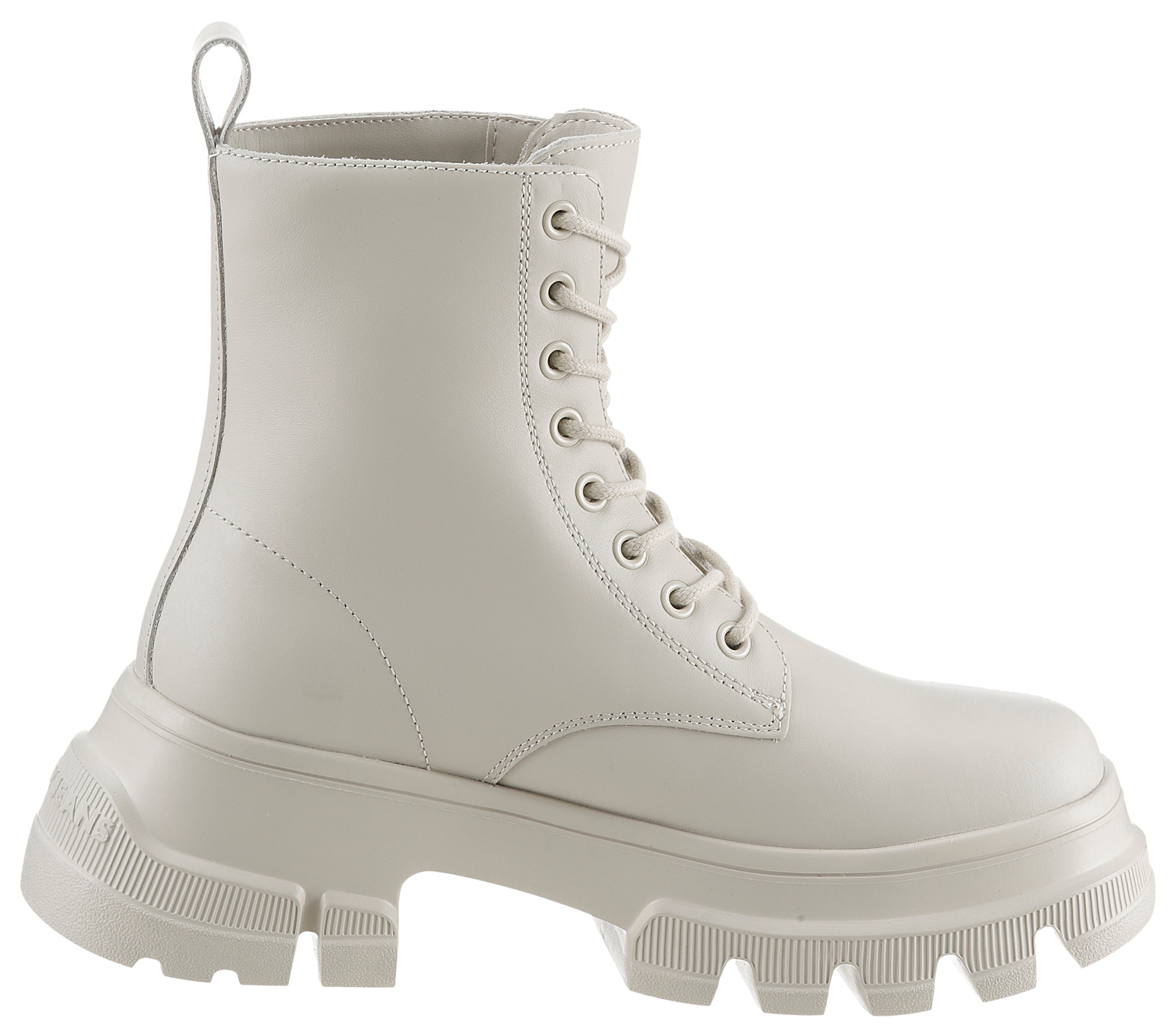 Tommy Jeans Schnürboots »TJW CHUNKY LEATHER BOOT«, mit Marken-Logo