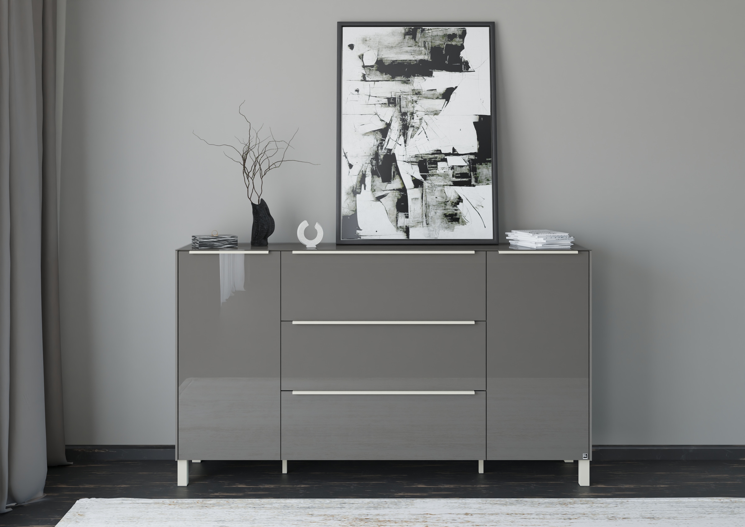 set one by Musterring Sideboard »Reno« 1 Stk. tlg. Mit Vierkantfuß in diversen Farben, 106 cm Höhe & Farbauswahl