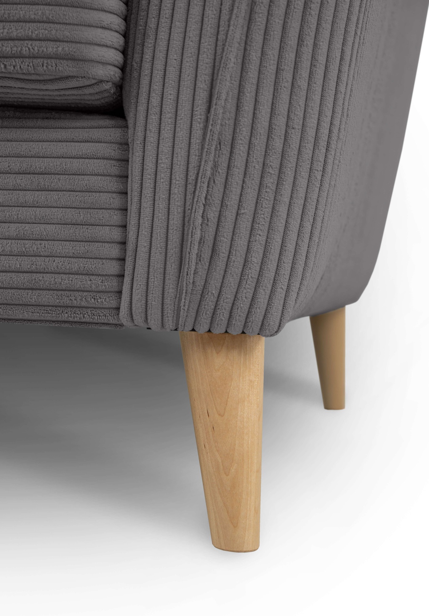 Home affaire Ecksofa »MARSEILLE (242/152cm),L-Form, Rec. rechts/links«, Massivholzbeine aus Eiche, in verschieden Bezügen und Farbvarianten