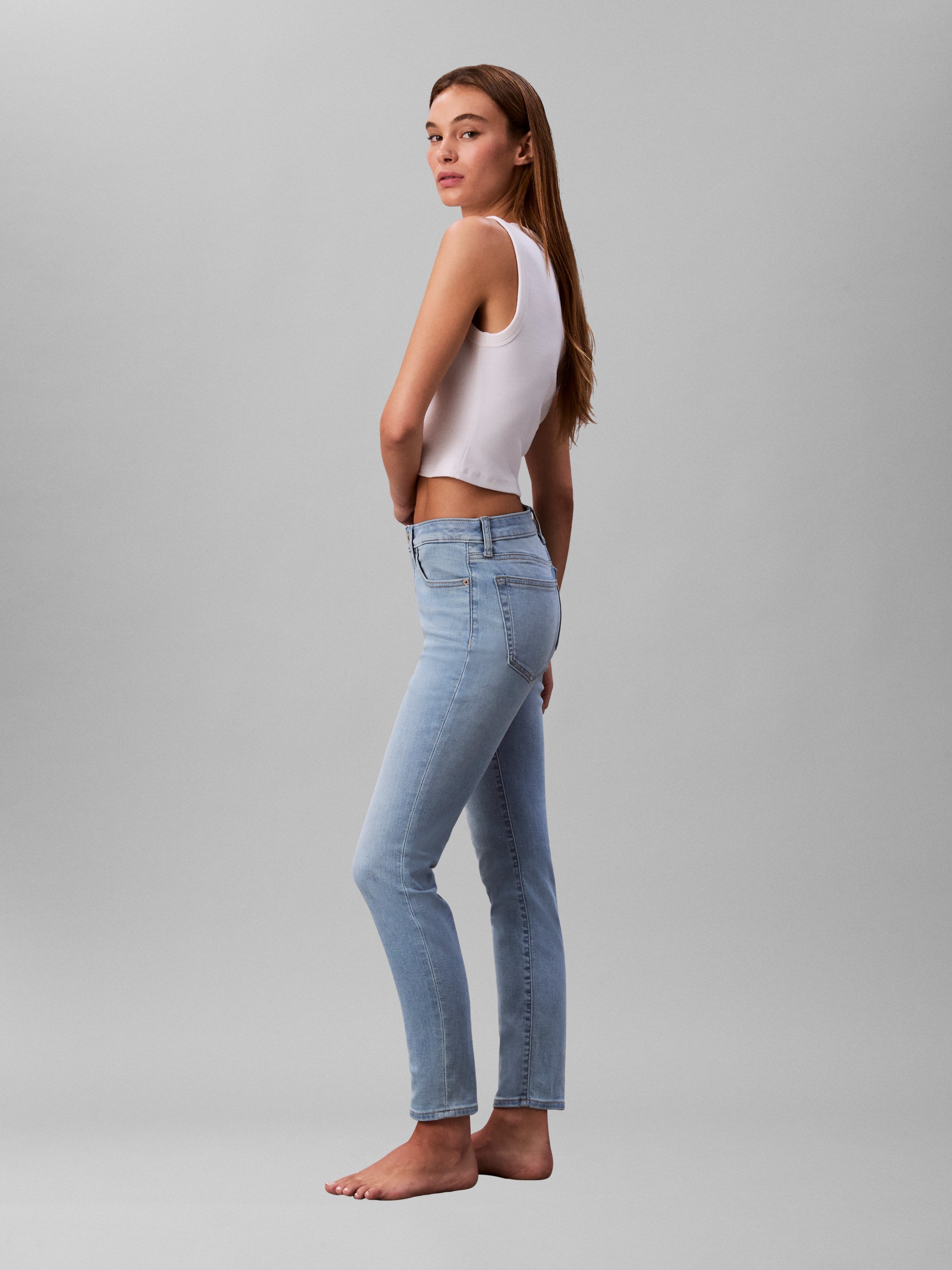 Calvin Klein Jeans Skinny-fit-Jeans »MID RISE SKINNY« Mit Gürtelschlaufen