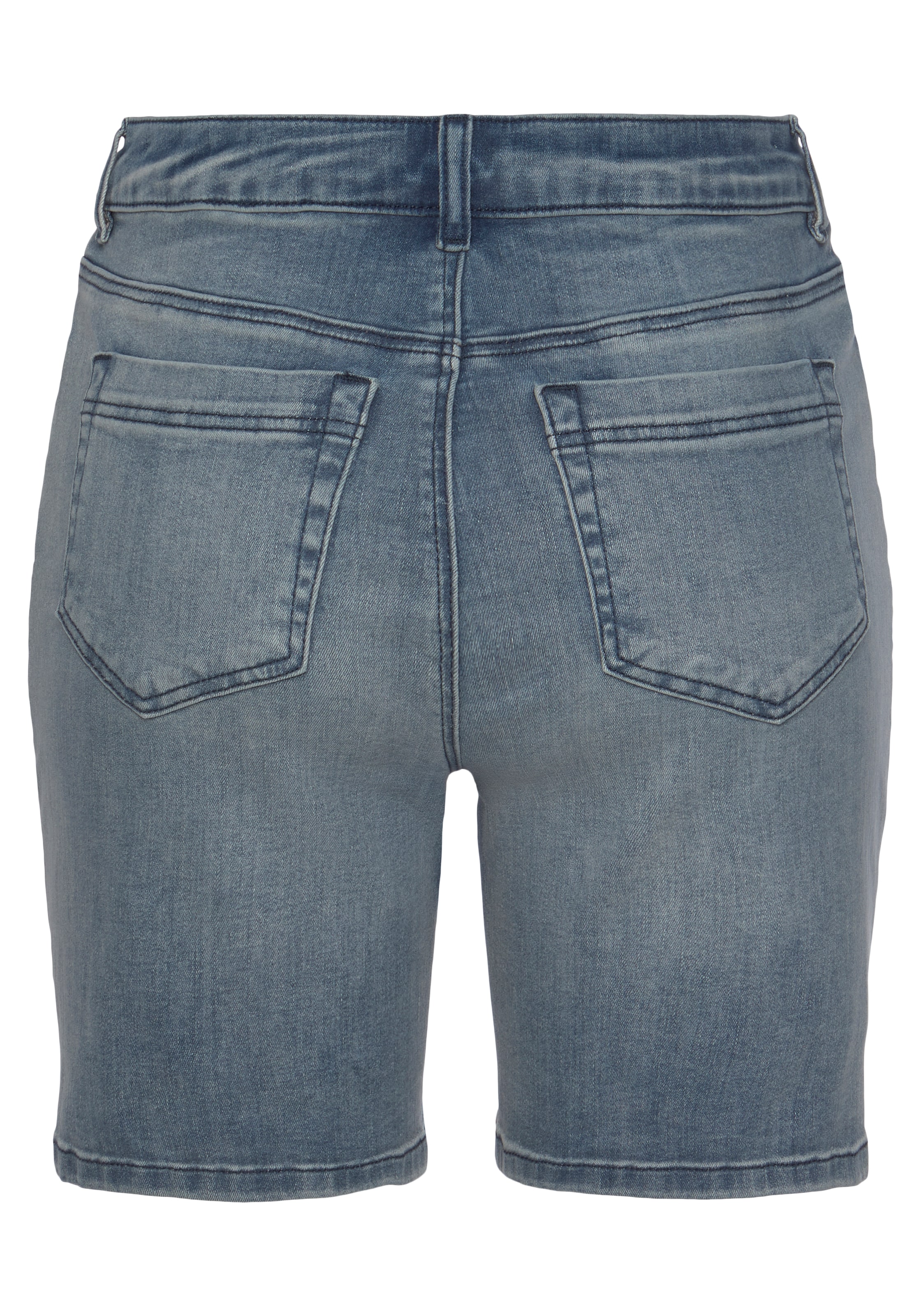 Buffalo Jeansshorts, in High-Waist-Form, Stretchanteil, Sommerhose, figurbetont