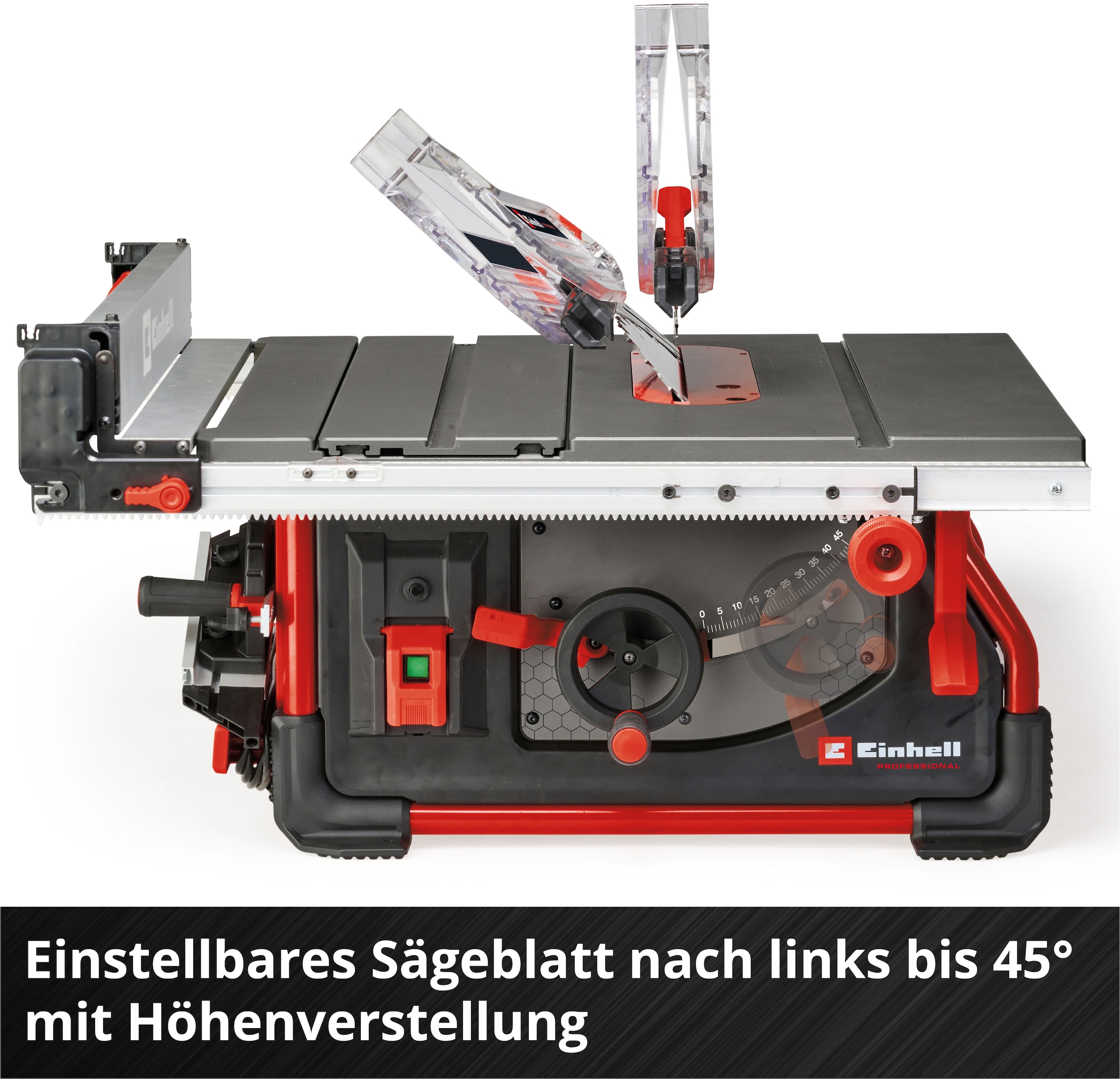 Einhell Tischkreissäge »TP-CC 10 T«, mit Arbeitstisch aus Aluminiumguss mit höhenverstellbarer Tischeinlage