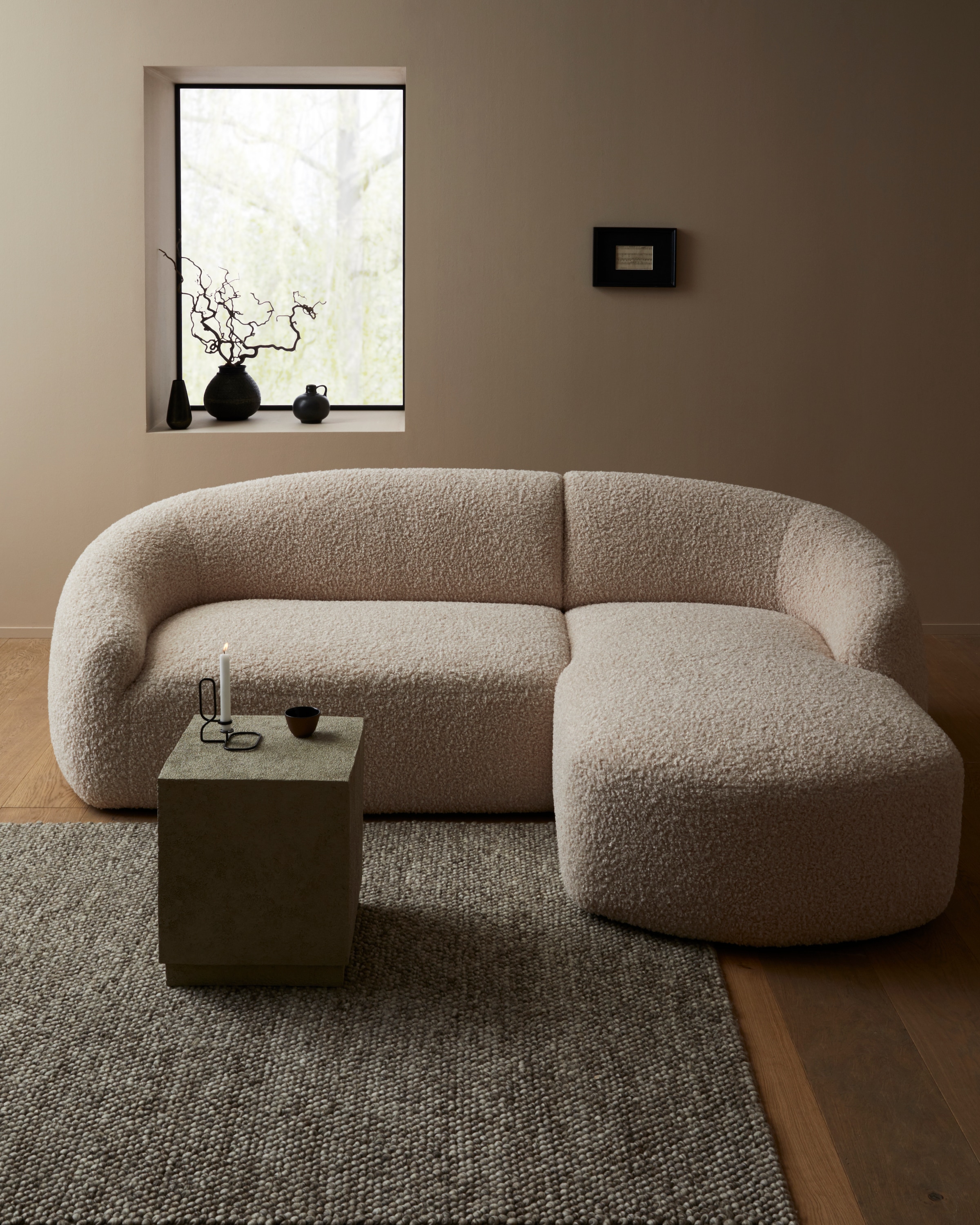LeGer Home by Lena Gercke Wollteppich »Ainhoa, handgewebt, Wolle«, rechteckig, 12 mm Höhe, einfarbig, Wolle, Handweb Teppich, Wohnzimmer, Schlafzimmer, Esszimmer
