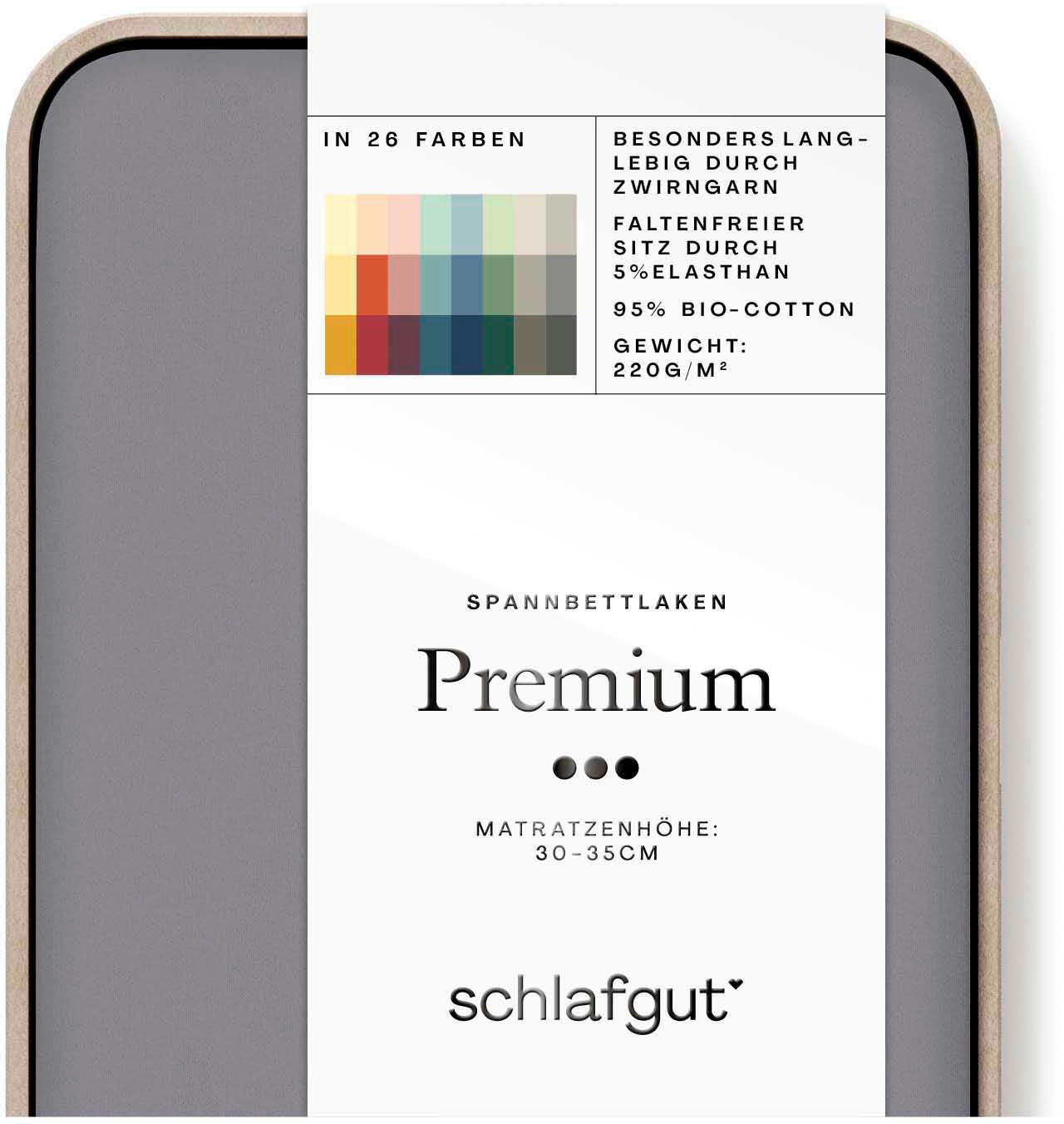 Schlafgut Spannbettlaken »Premium«, Zero Waste Verpackung, PREMIUM Qualität