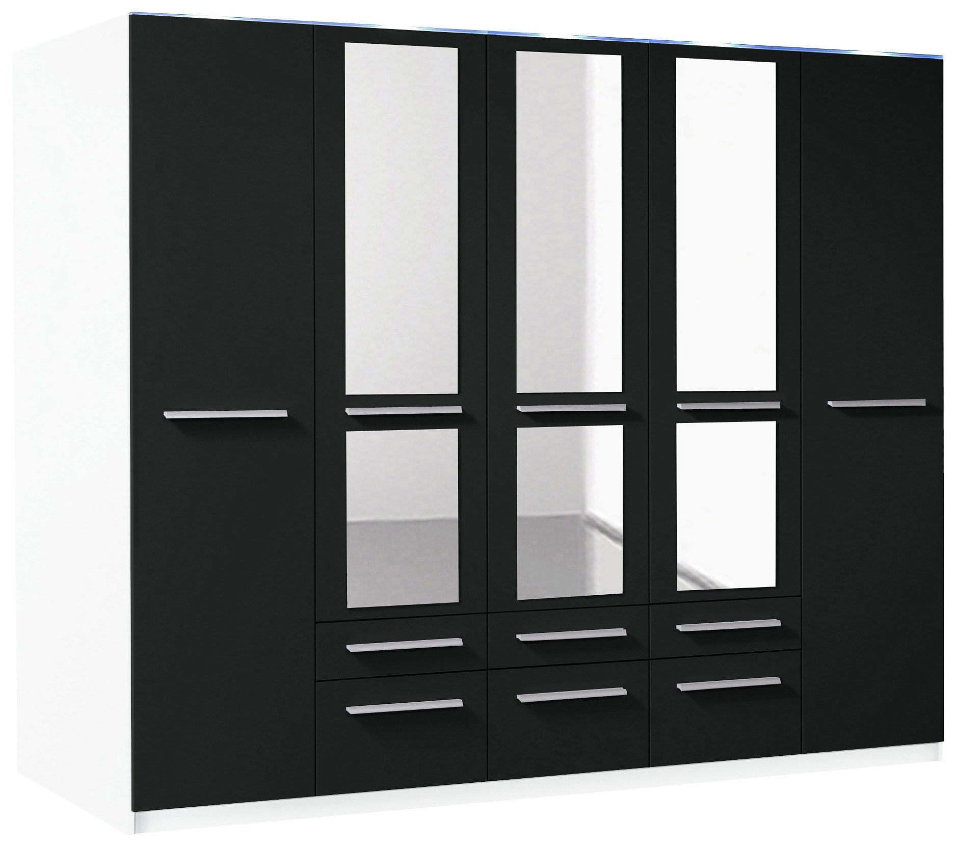 priess Kleiderschrank »Schrank Garderobe Wäscheschrank Barcelona in 5 Breiten«, viel Stauraum, geräumige Schubkästen, mit Spiegel, MADE IN GERMANY