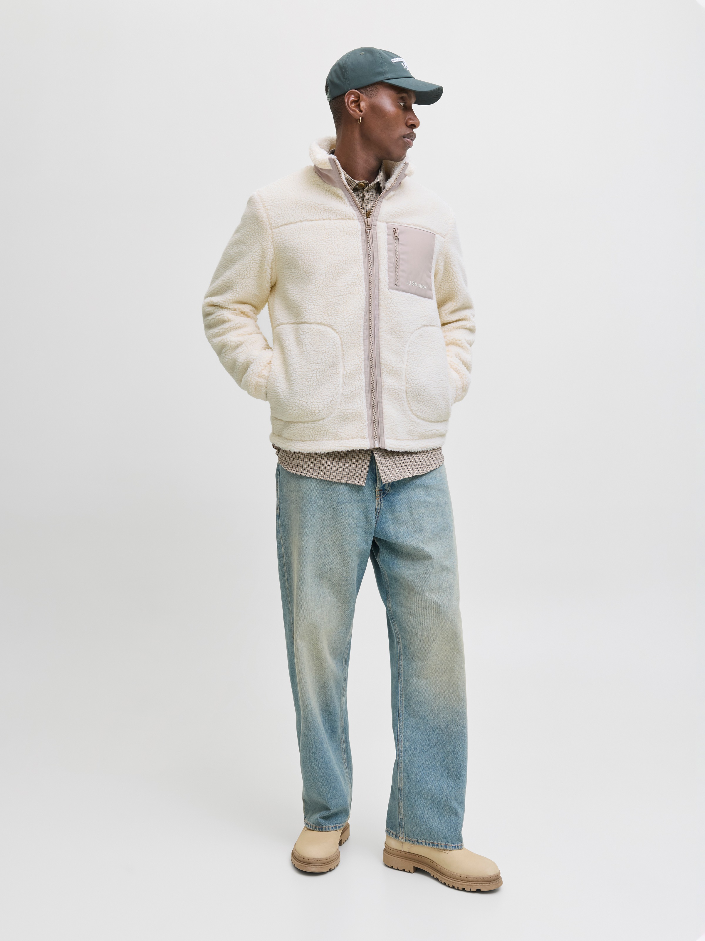 Jack & Jones Fleecejacke »JJESOHO TEDDY JACKET NOOS« ohne Kapuze