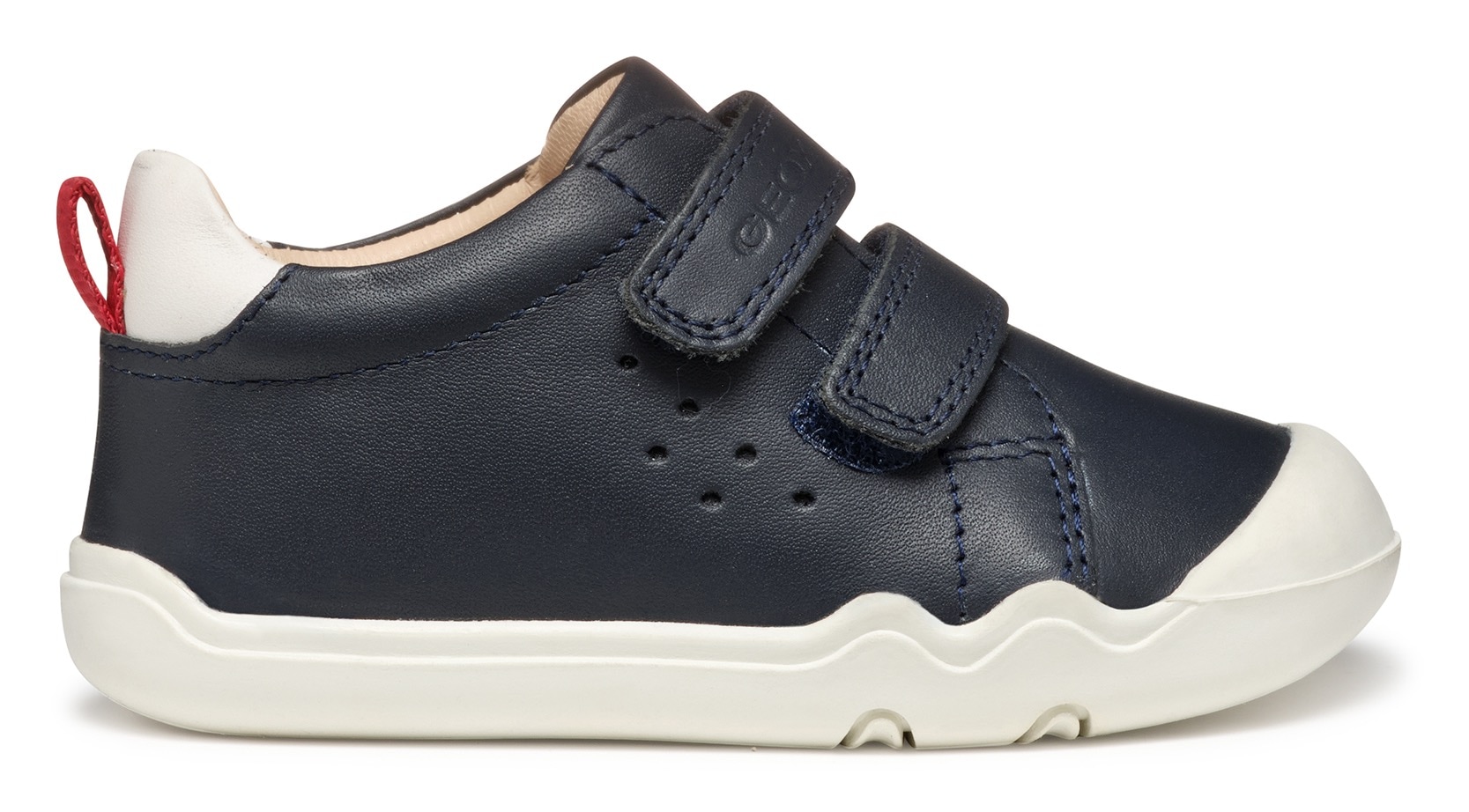 Geox Sneaker »B STEPPIEUP BOY«, Barfußschuh, Babyschuh, Klettschuh mit Lederinnenausstattung