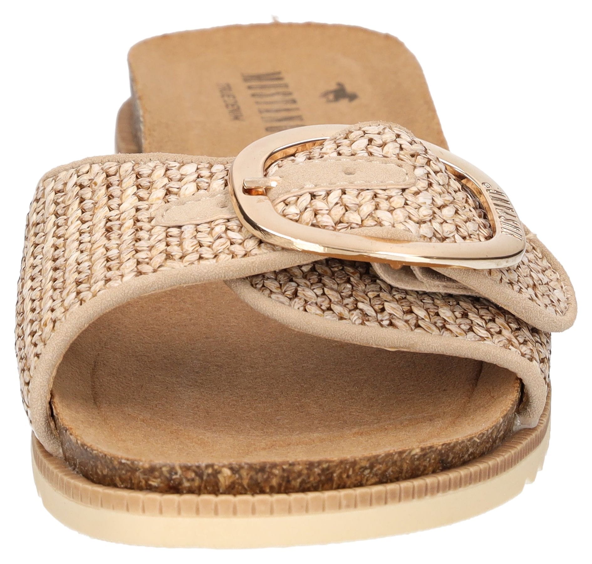 Mustang Shoes Pantolette, Flats, Sommerschuh, Sandale in Flechtoptik