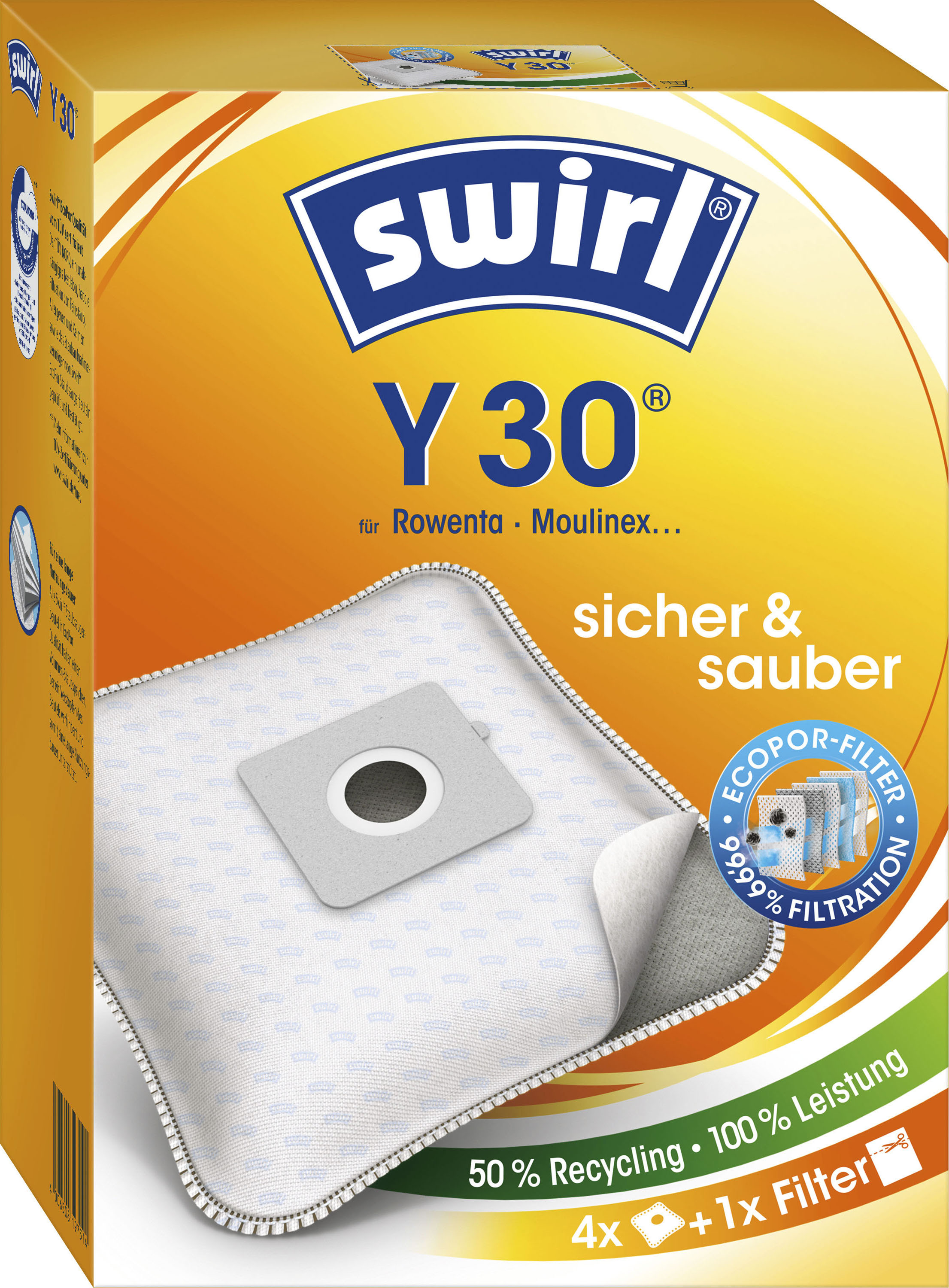 Swirl Staubsaugerbeutel »Swirl® M 40 EcoPor® XL Vorteilspack«, (Packung, 11  St.), für Miele und Hoover online bestellen | UNIVERSAL