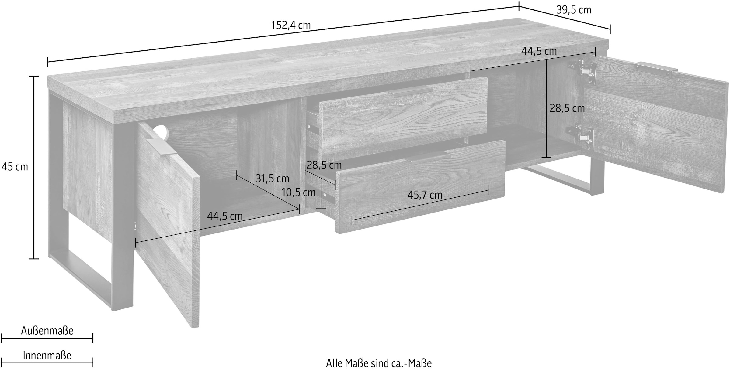 Jahnke TV-Board »LOOP«, Breite ca. 152 cm