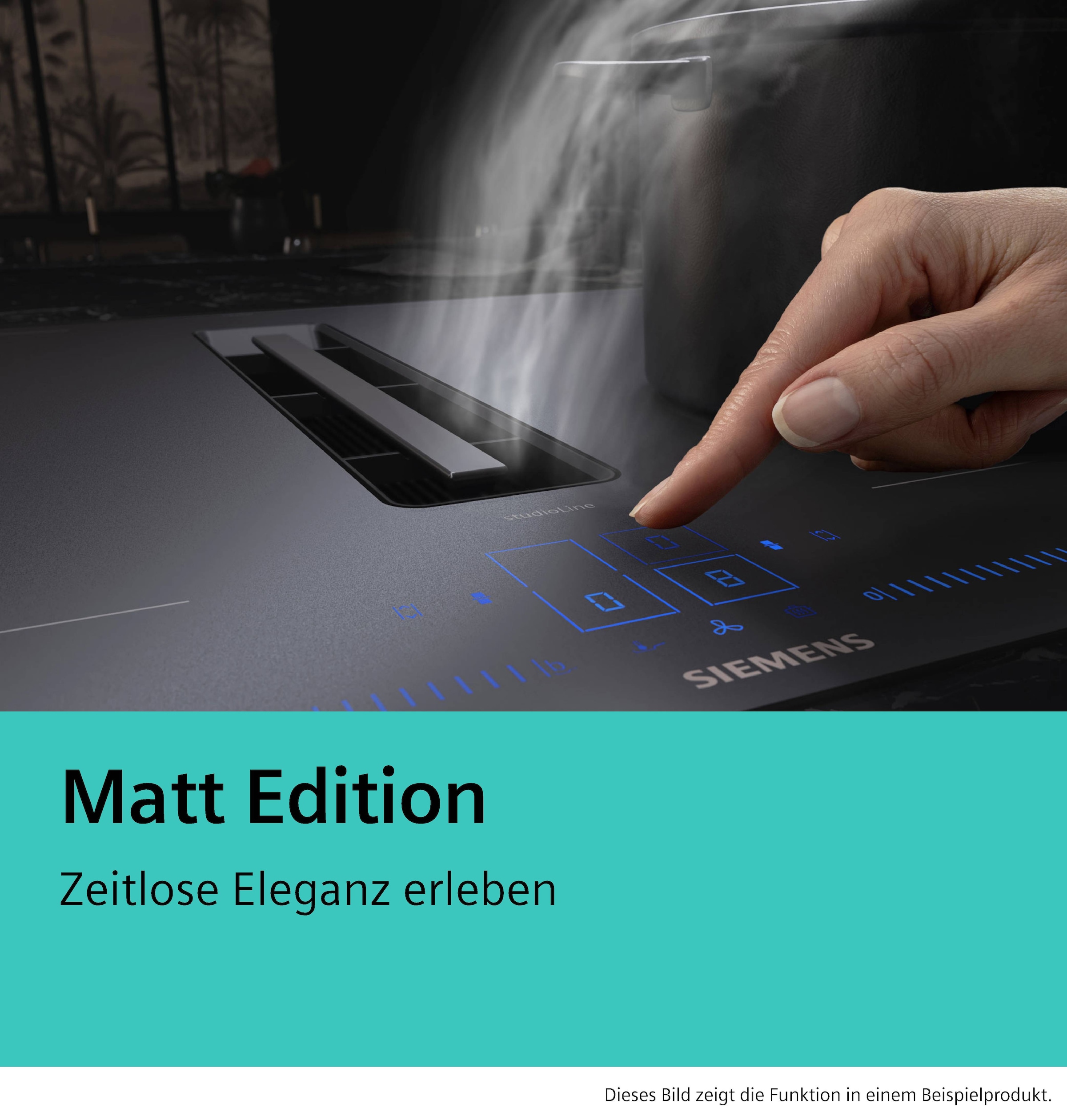 SIEMENS Kochfeld mit Dunstabzug »ED81AHQ26E« Kombi-Induktion für mehr Kochfläche. Matt Edition gegen Fingerabdrücke