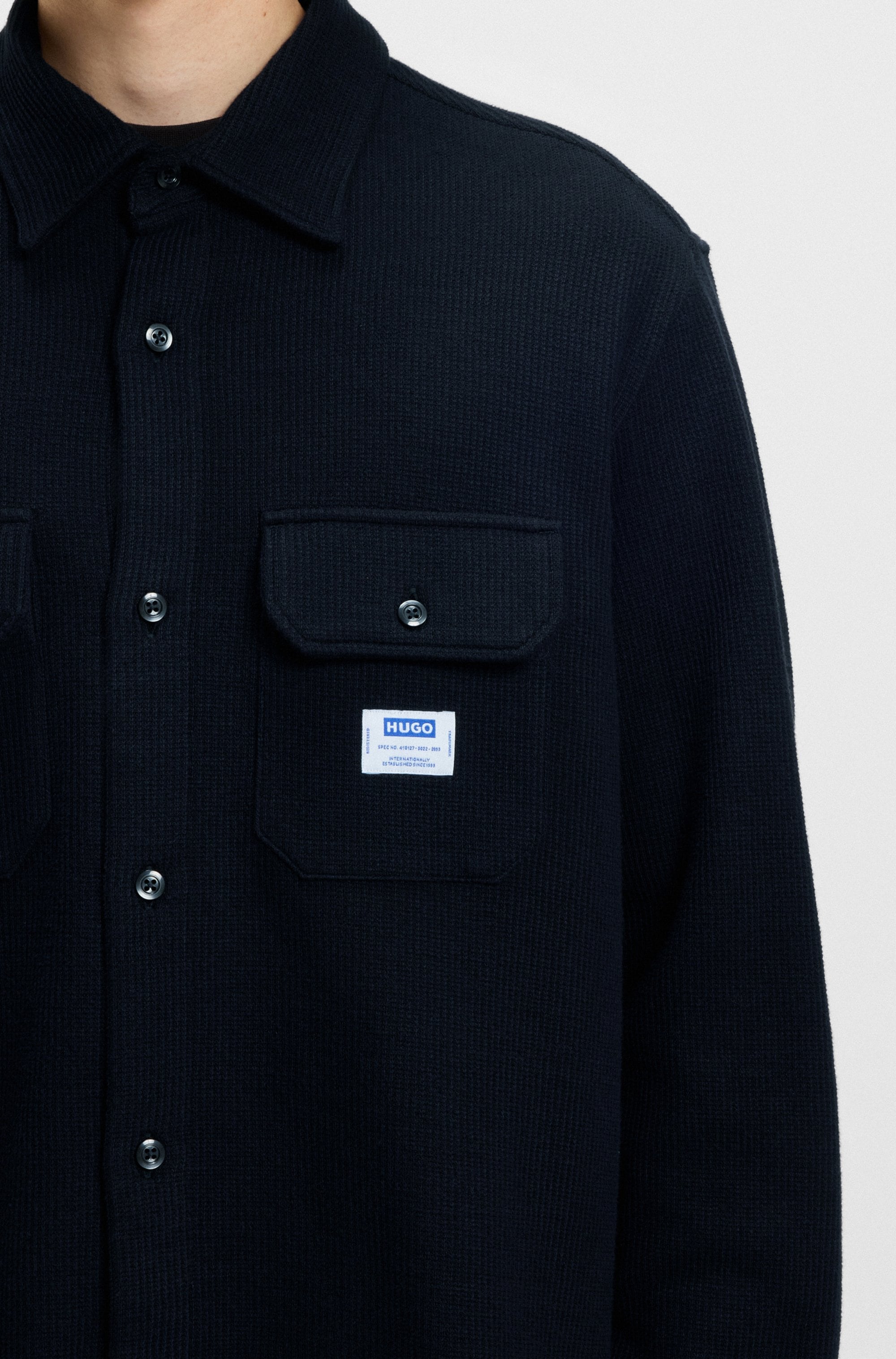 HUGO Blue Langarmhemd »Ekynone« Oversize Fit